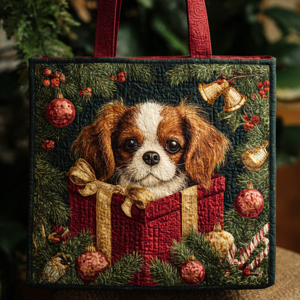 King Charles Surprise Quilted Tote Bag Best Totes Animal Lovers Presents