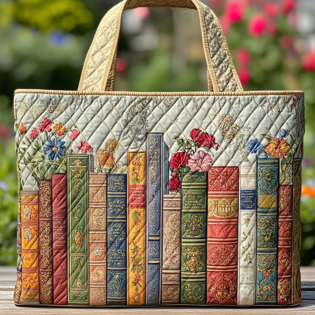 Leaf Chapter Quilted Tote Bag Shoulder Bag Best Everyday Tote Bag