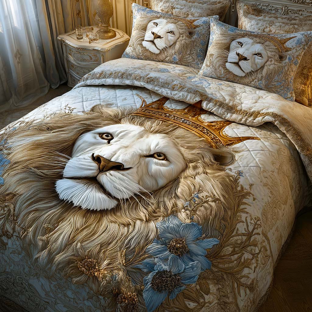 Lion Spirit Quilted Bedding Set Bedsheet Comforter Set Christmas Gift For Lion Lovers