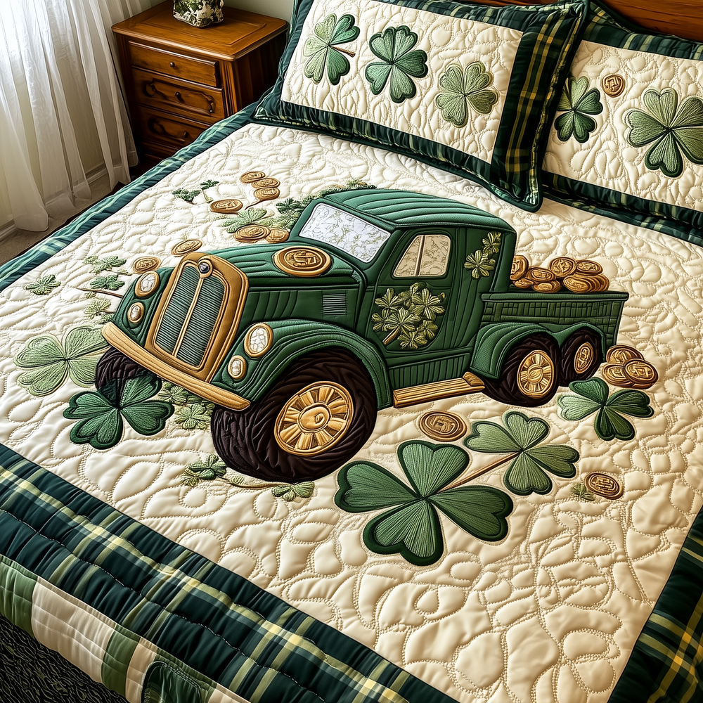 Loads Of Luck Quilted Bedding Set Boho Bedroom Ideas St Patricks Day Presents