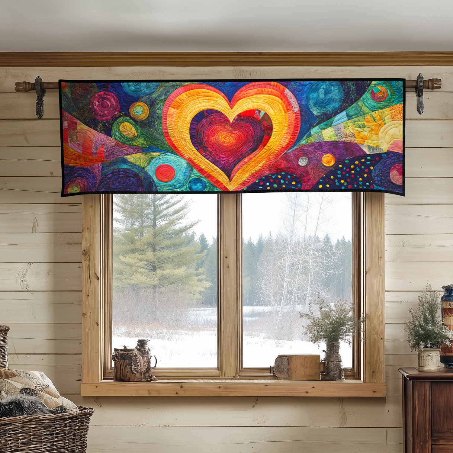 Loving Embrace Quilted Valance Door Entrance Decor Good Xmas Gifts For Her