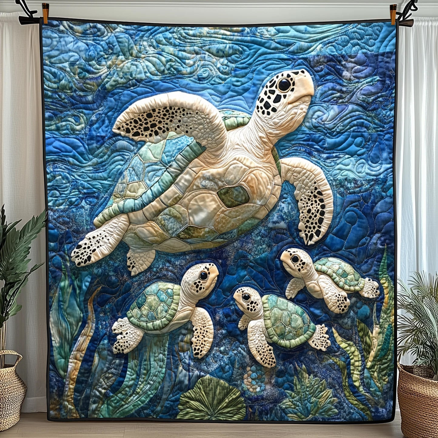 Loving Mom Turtle Quilted Blanket Decor Ideas For Bedroom Gift For Turtle Lover