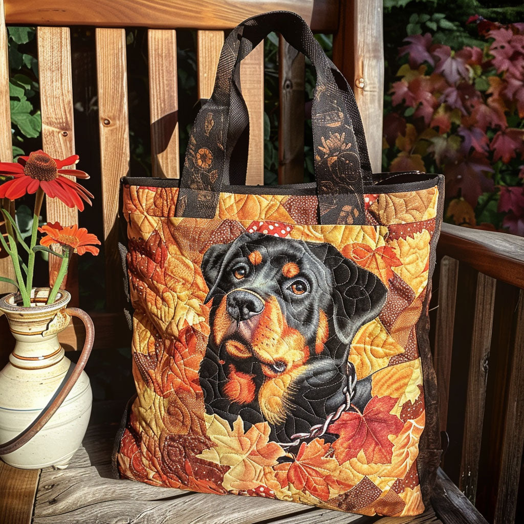 Loyal Rottweiler Quilted Tote Bag The Best Tote Bag Rottweiler Christmas Gifts