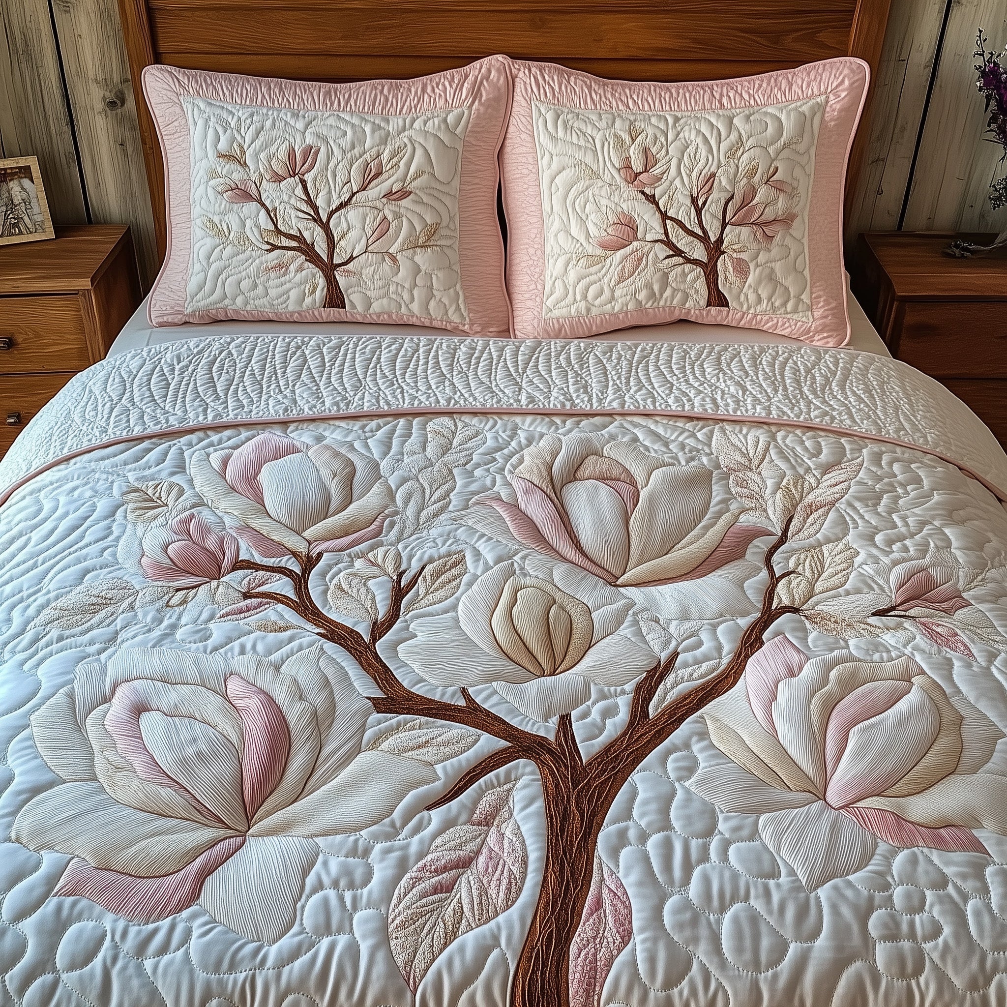 Magnolia Tranquil Charm Quilted Bedding Set Best Queen Sheets Great Gifts For Mom