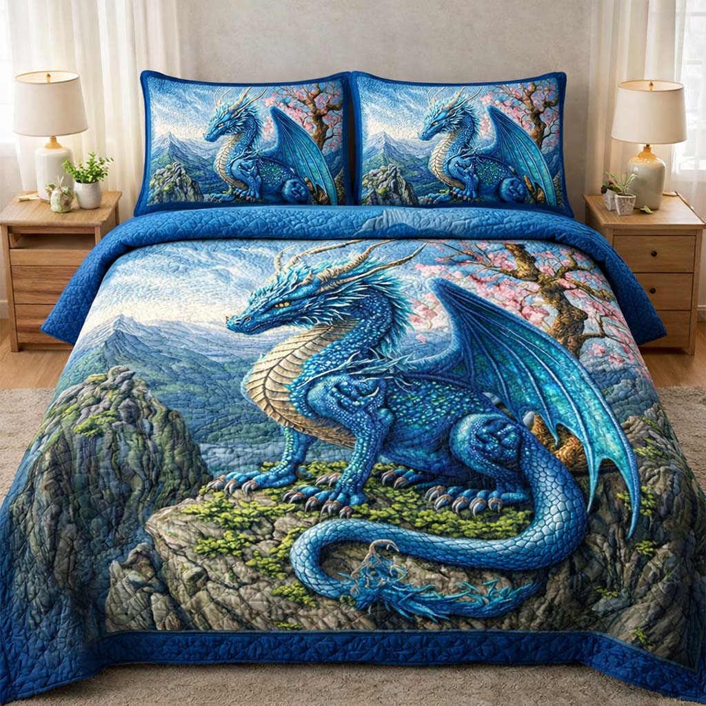 Majestic Dragon Quilted Bedding Set Best Sheets Ever Dragon Related Gifts
