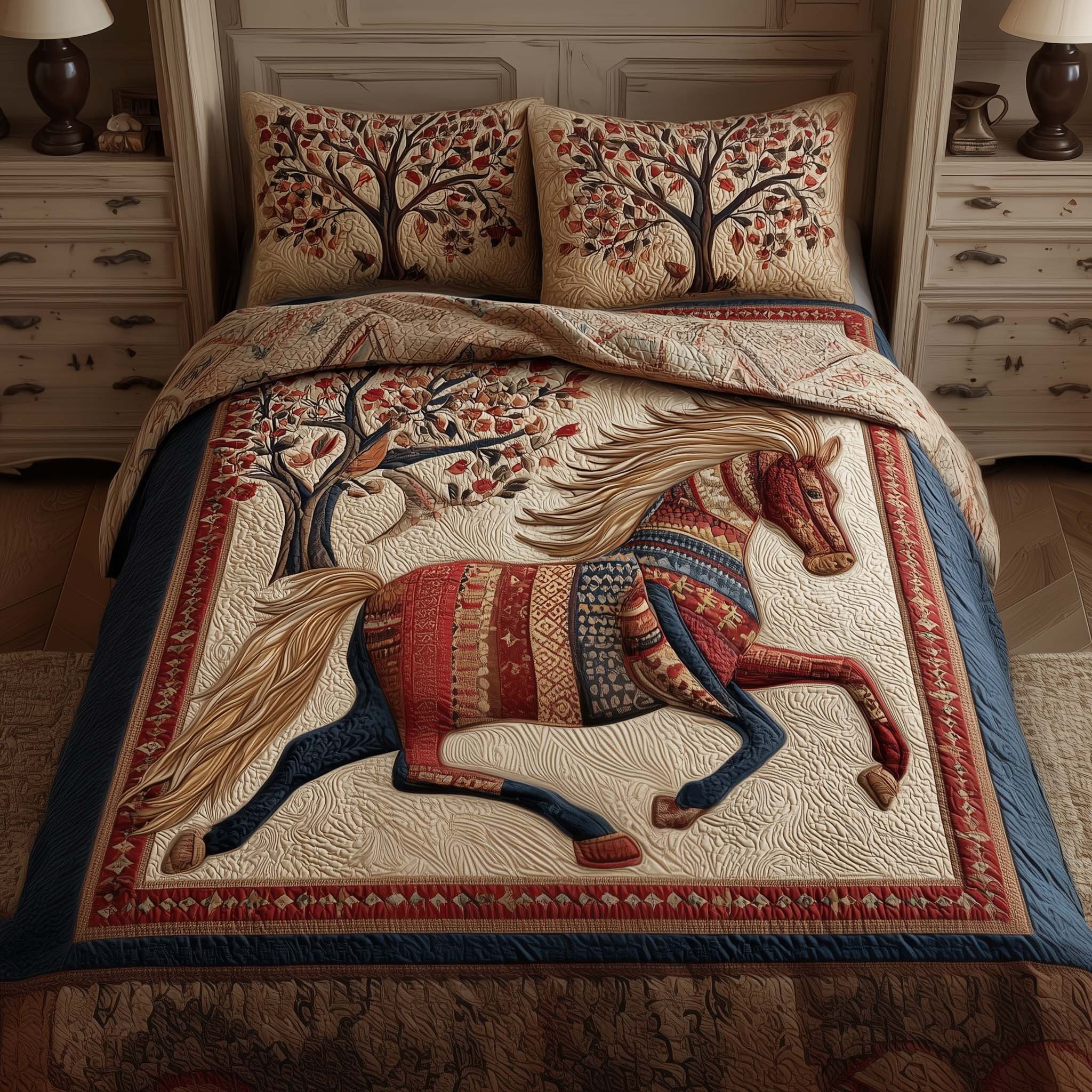 Majestic Force Quilted Bedding Set Bedroom Furniture Ideas Gifts For Teenage Horse Lovers