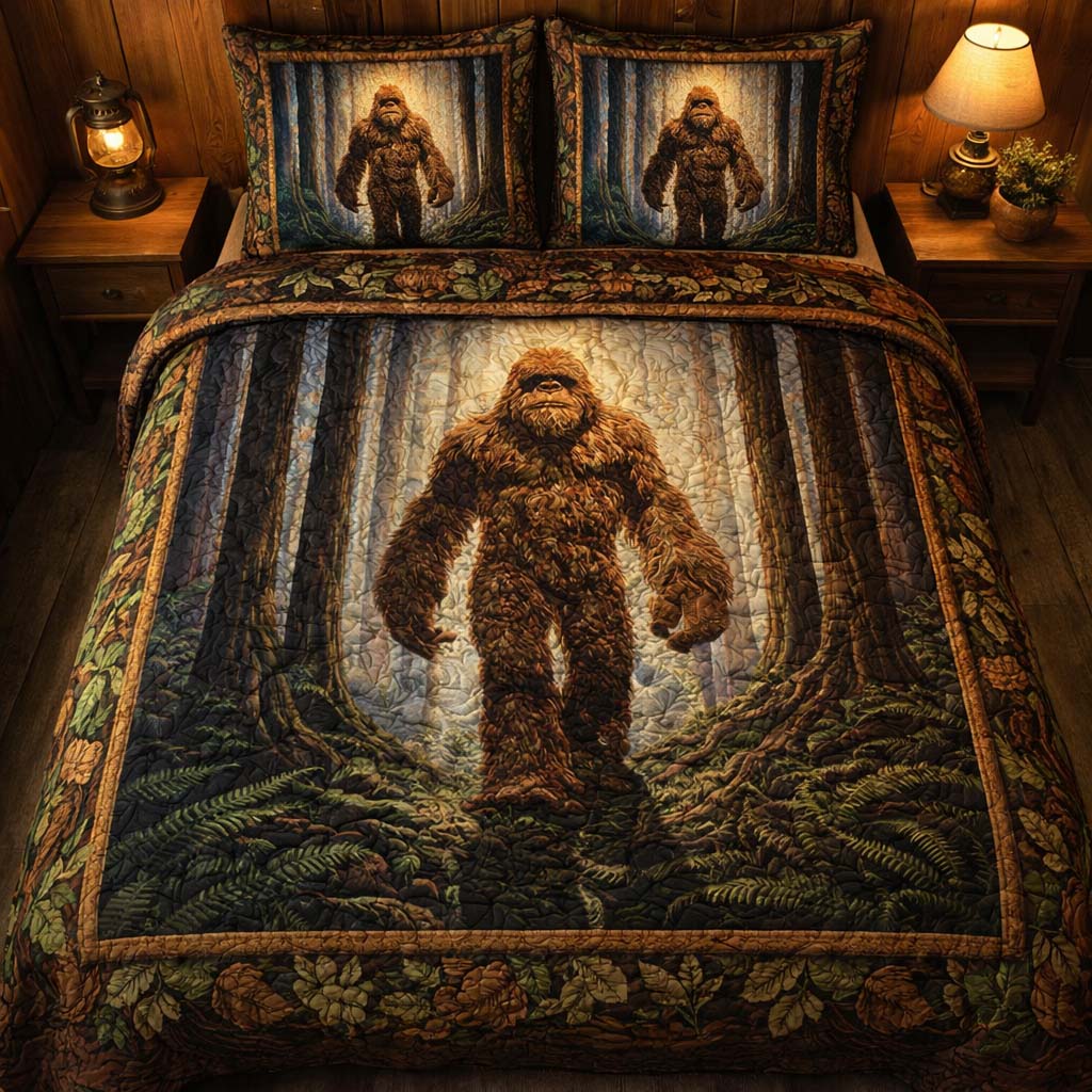 Majestic Forest Bigfoot Quilted Bedding Set Bedroom Furniture Ideas Bigfoot Gifts For Men