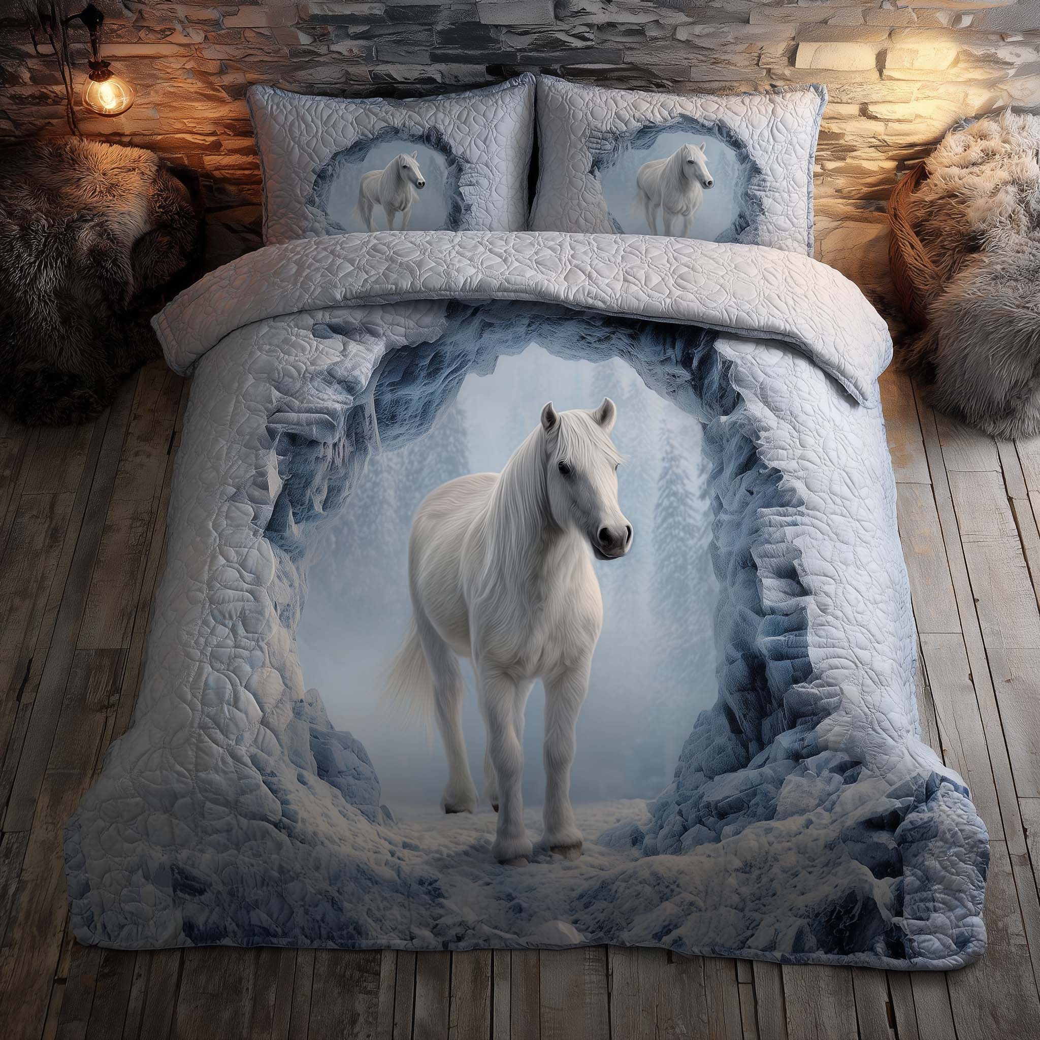 Majestic Horse Quilted Bedding Set Best Sheet Sets Inexpensive Gifts For Horse Lovers