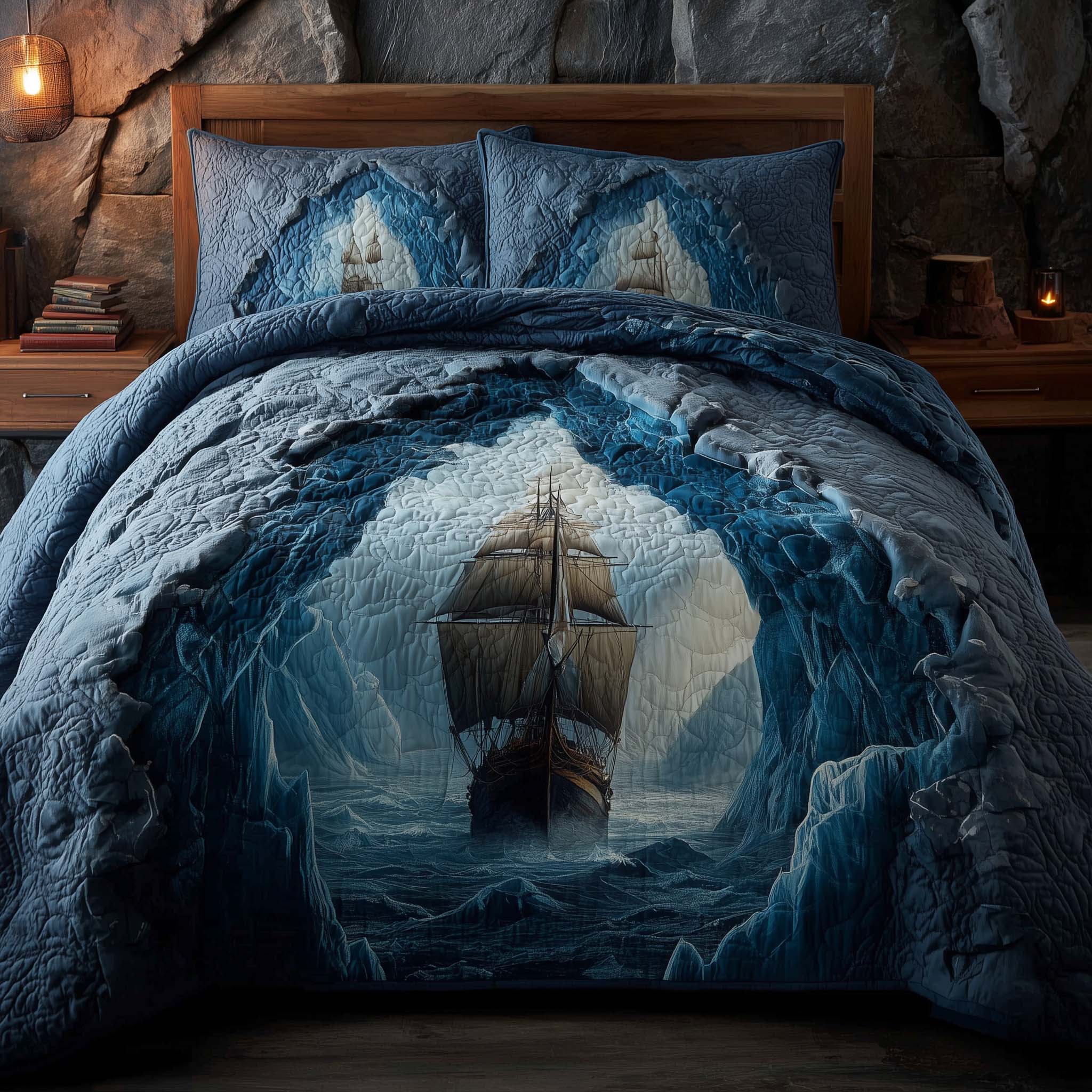 Majestic Ship Quilted Bedding Set Bedding Ideas Unique Bear Gifts