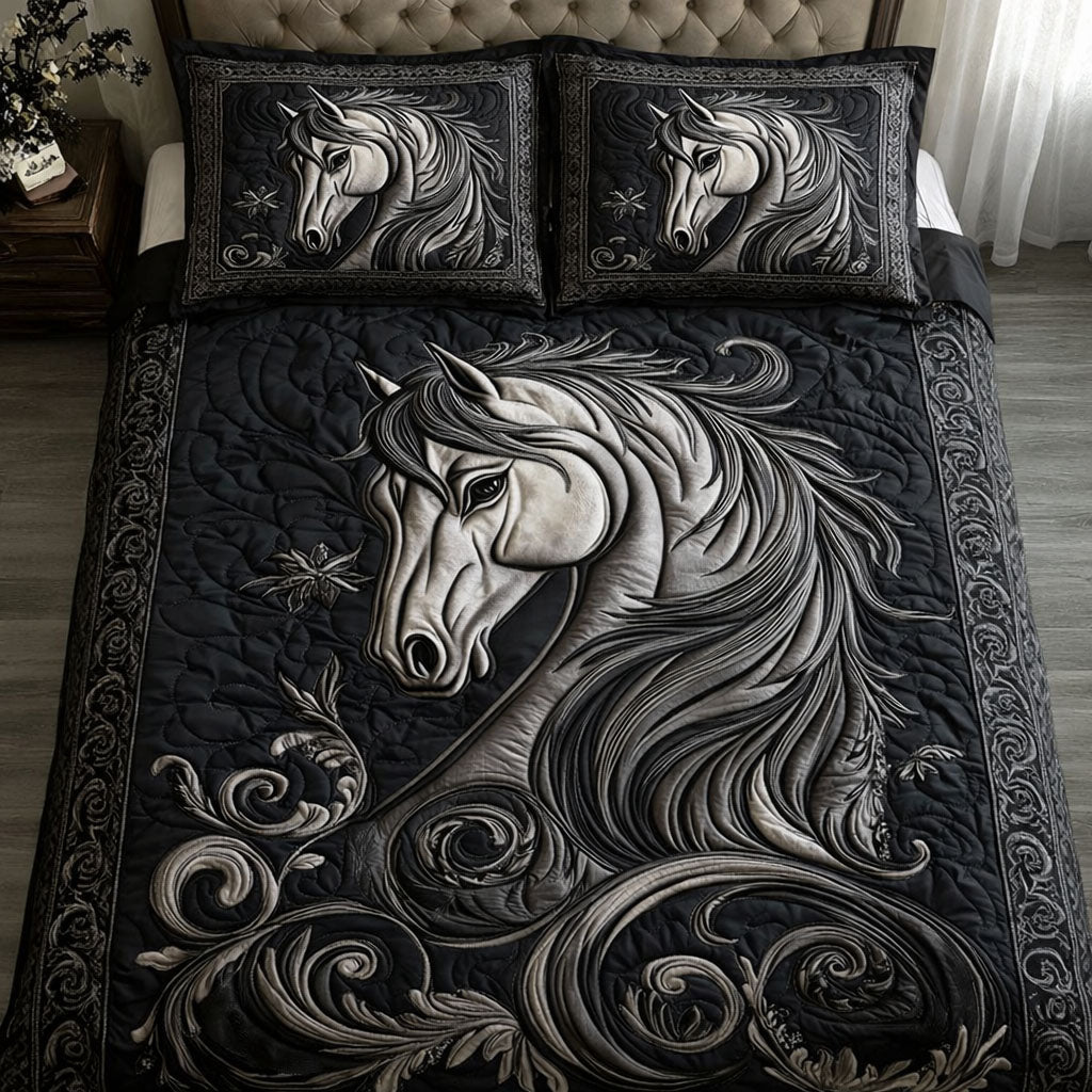 Majesty Horse Quilted Bedding Set Boho Bedroom Ideas Valentines Gifts For Horse Lovers