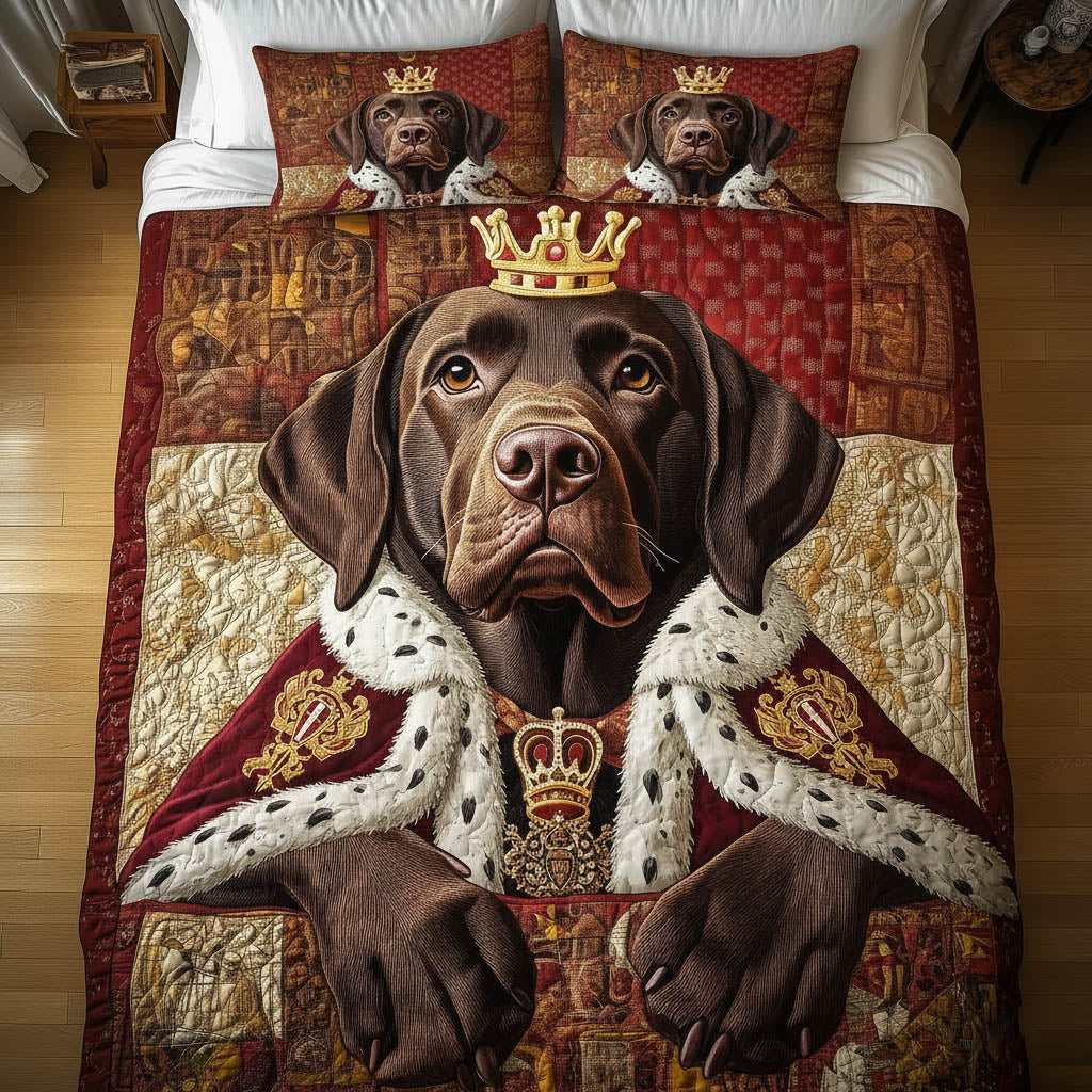 Majesty Labrador Quilted Bedding Set Bedroom Room Decor Labrador Gifts For Owners