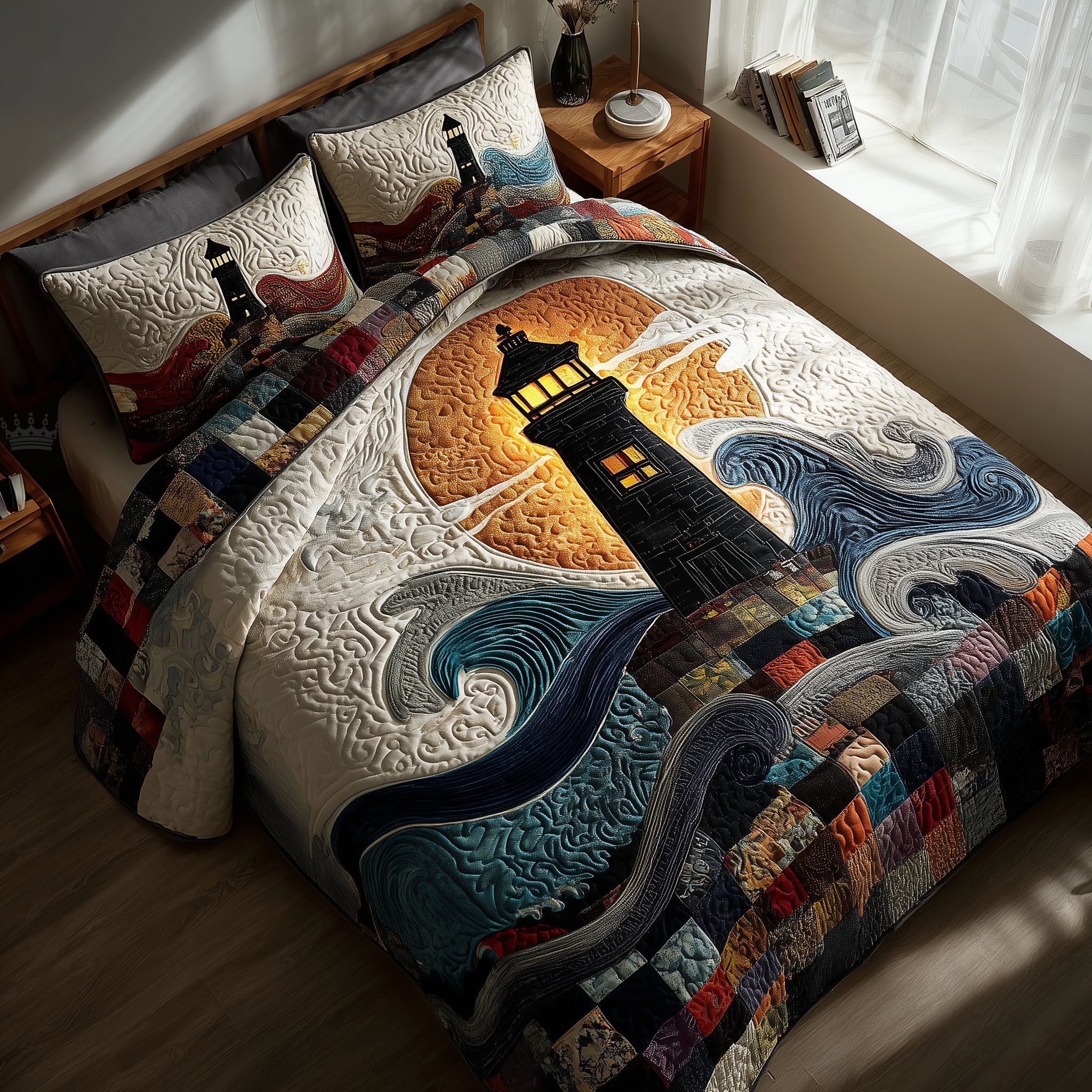 Mariner Spire Quilted Bedding Set Cover Bed Set Gifts For Lighthouse Lovers