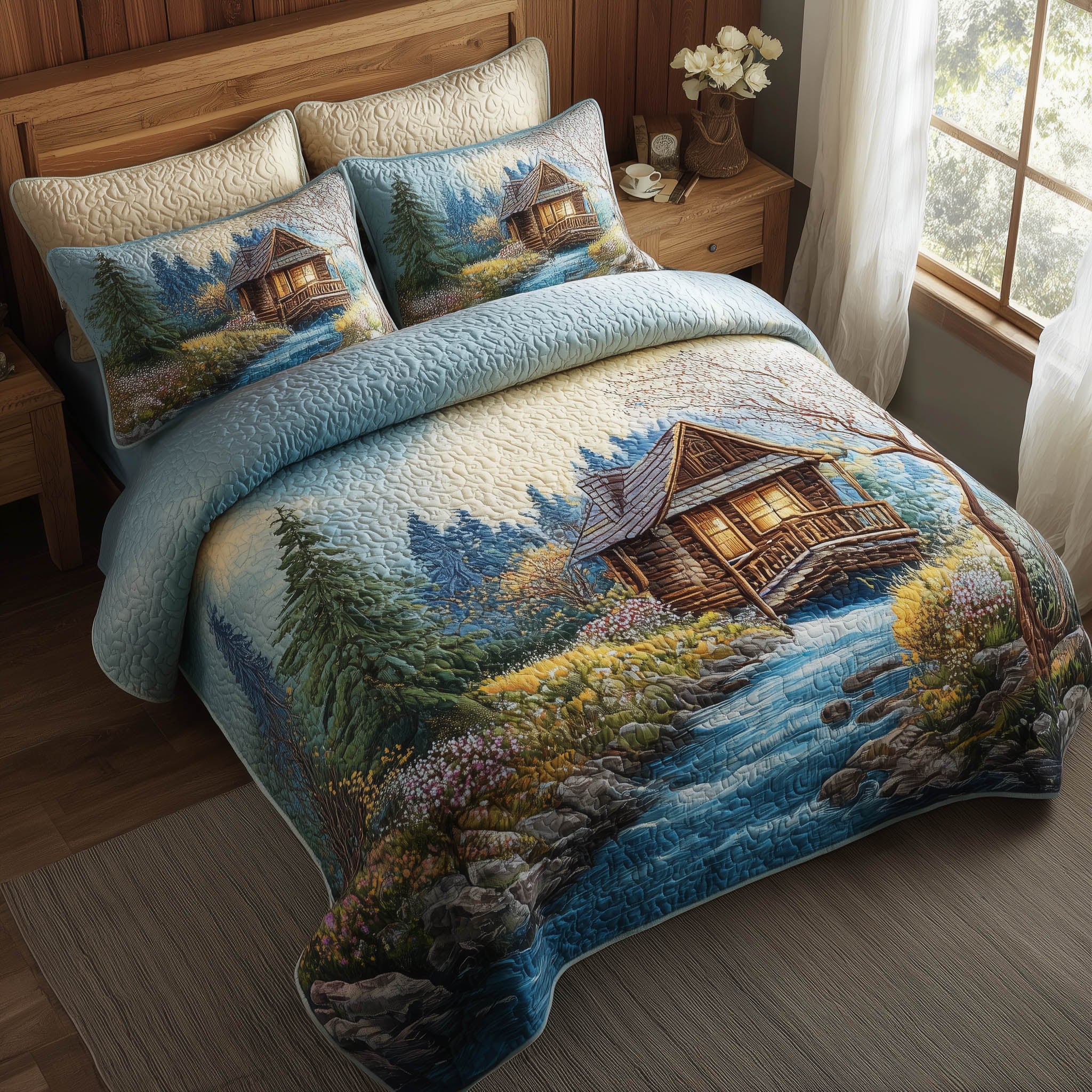 Meadow Cabin Quilted Bedding Set Bedroom Ideas Best Gifts For Mothers