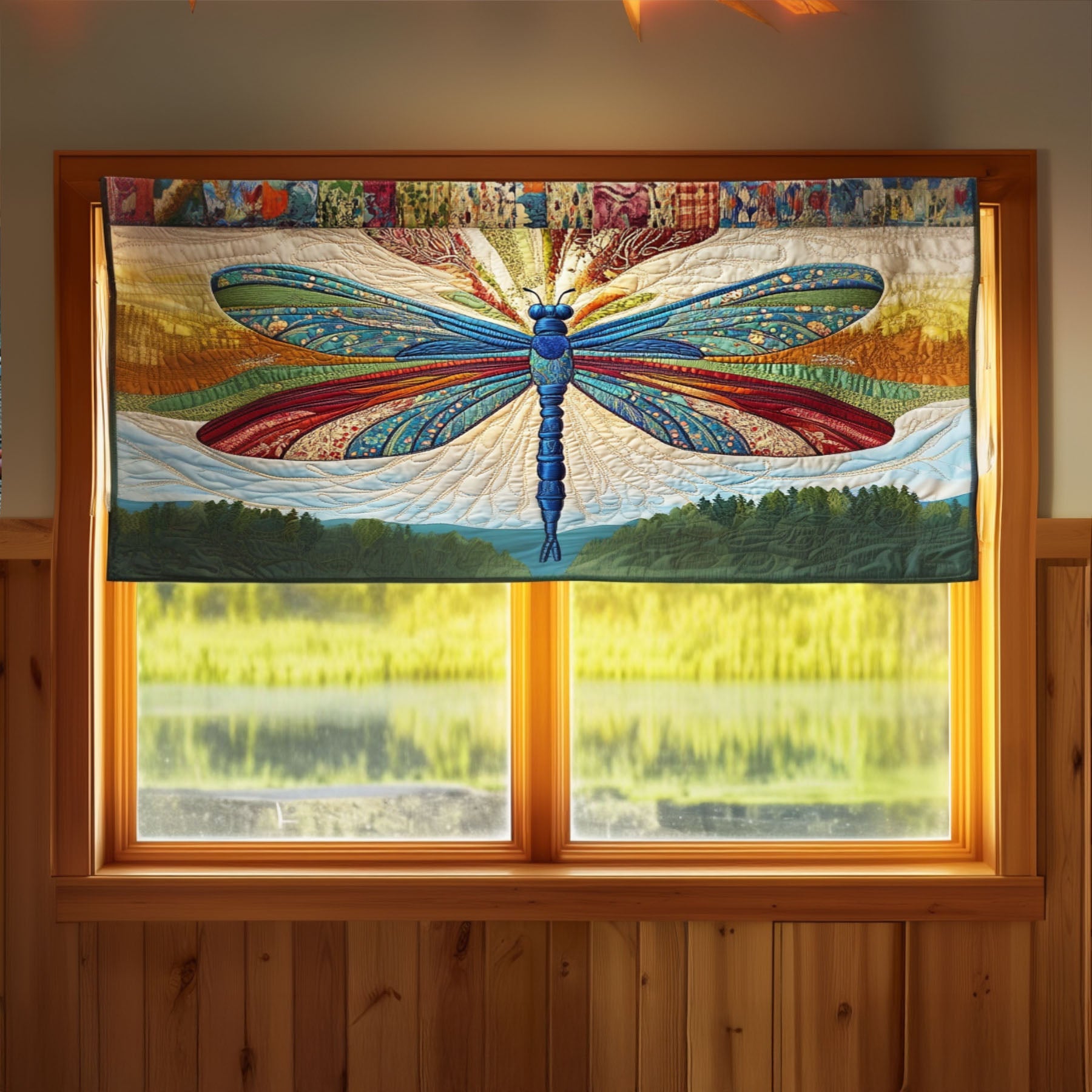 Meadow Magic Quilted Valance Outdoor Decor Dragon Gifts For Her