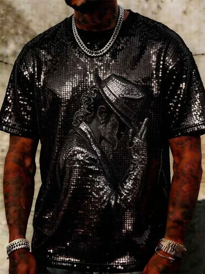 Michael Jackson T-Shirt King Of Pop Sparkling Graphic Tee Present For MJ Fans