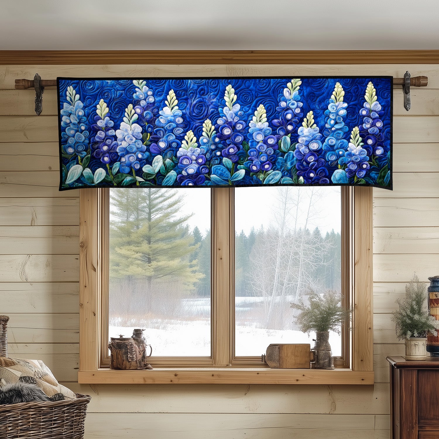 Midnight Bloom Quilted Valance Outdoor Decor Flower Arrangement Ideas