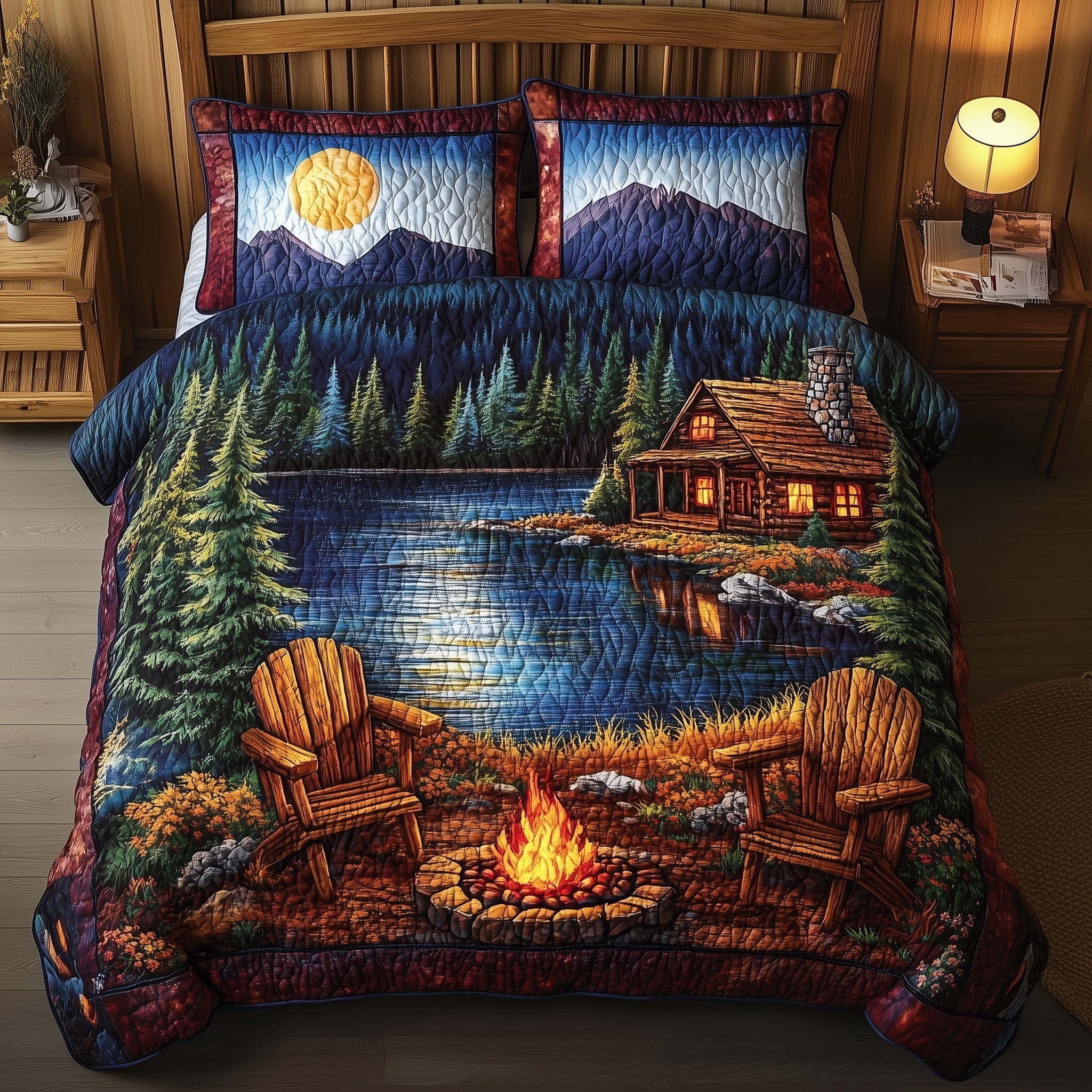 Midnight Harmony Quilted Bedding Set Nice Bed Sheet Sets Father's Day Gifts
