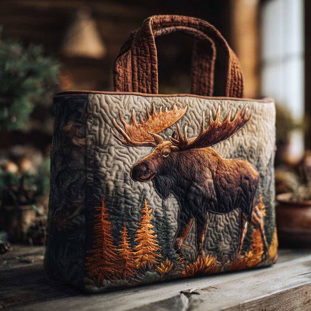 Midnight Moose Quilted Tote Bag Best Shoulder Bags Great Gift Ideas For Mom