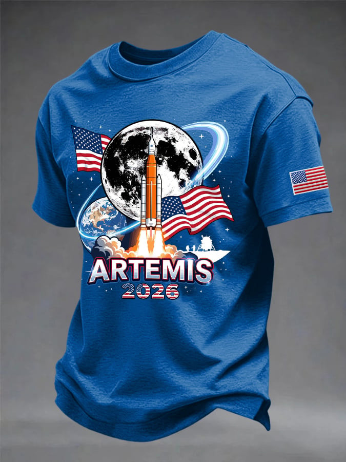 Moon Mission 2026 T-Shirt Around The Moon Mission Apparel Science Lover Gift - Image 2