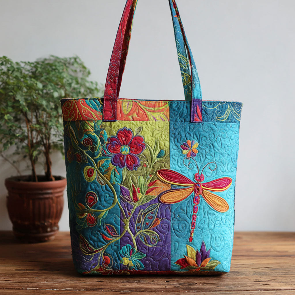 Morning Drift Quilted Tote Bag Most Popular Tote Bags Best Dragonfly Christmas Gifts