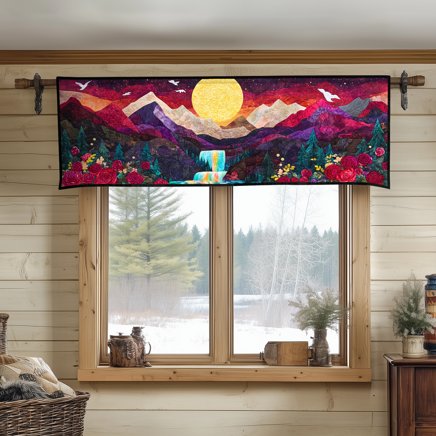 Mystic Cascade Quilted Valance Foyer Decor Ideas Family Christmas Gifts