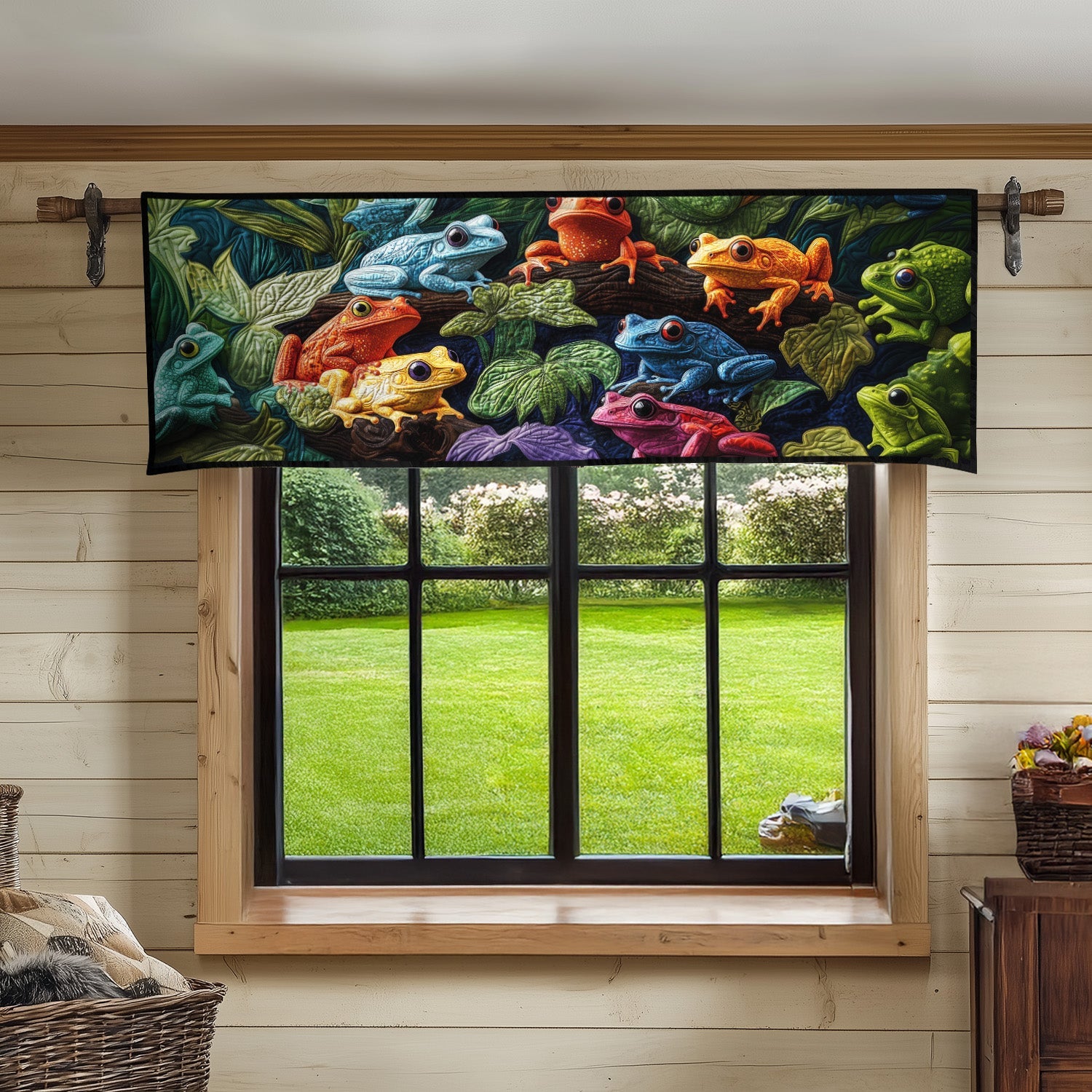 Mystic Marsh Dwellers Quilted Valance Front Door Idea Frog Birthday Gifts