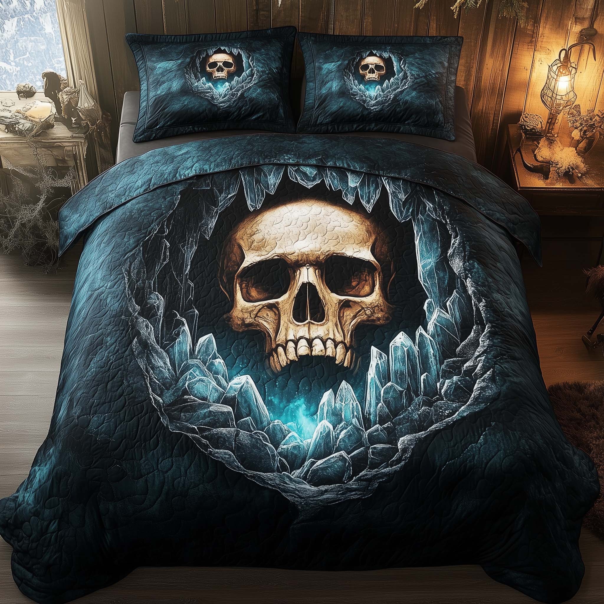 Mystique Solo Skull Quilted Bedding Set Good Sheet Sets Skull Gifts For Her