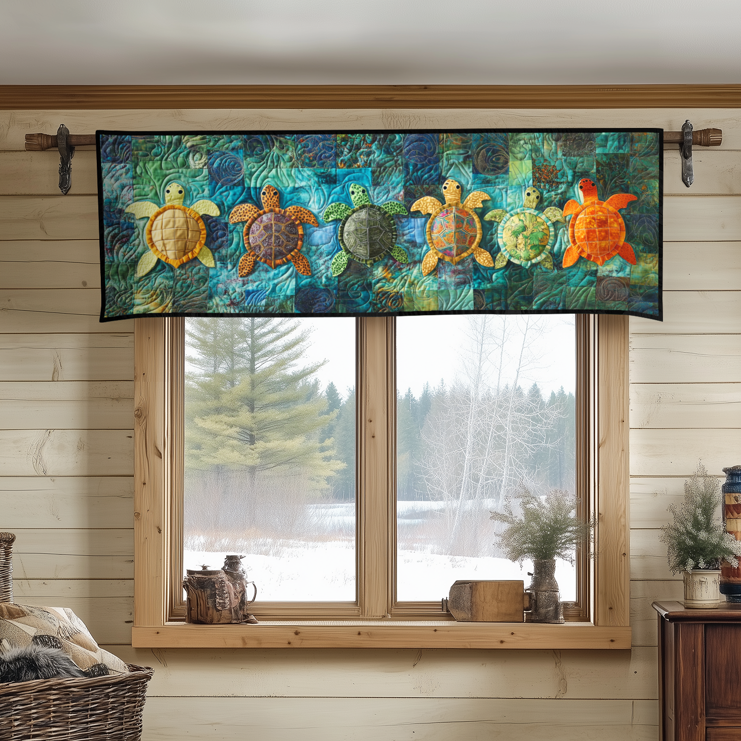 Nautical Nest Quilted Valance Entryway Design Ideas Cute Turtle Presents