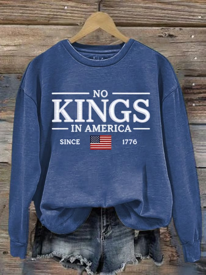 No Kings In America Since 1776 Sweatshirt No ICE Clothes Gift For Support - Image 2
