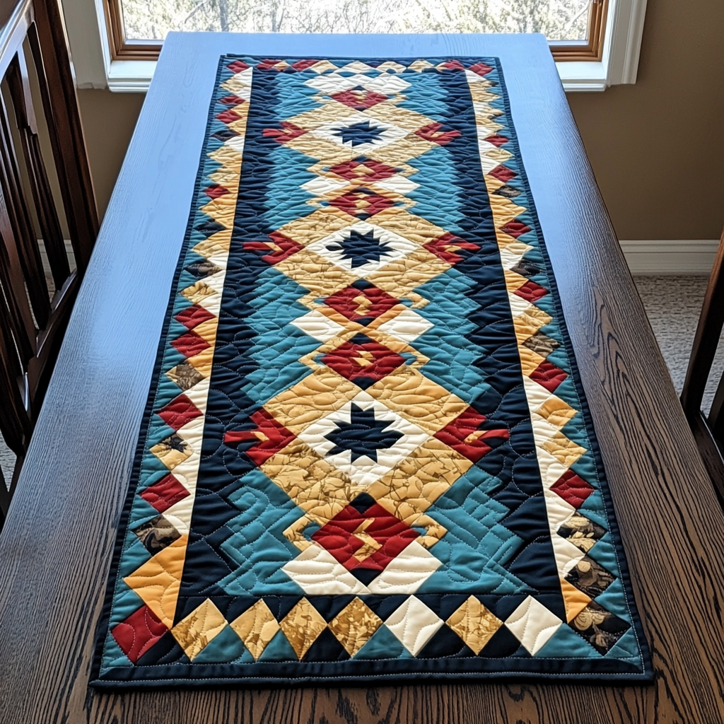 Nomadic Essence Quilted Table Runner Dining Table Ideas Gift Idea For Mother In Law
