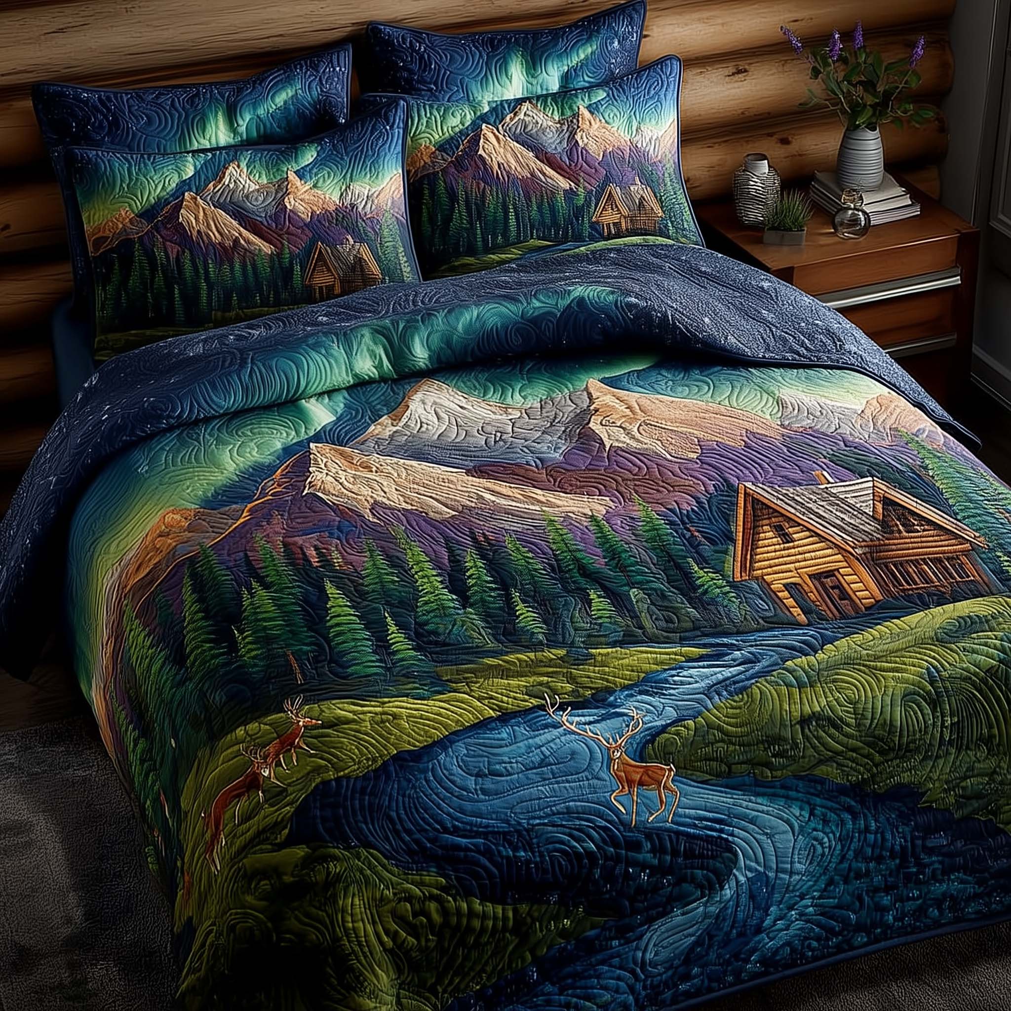Northern Calm Quilted Bedding Set Bed Decor Best Moms Day Gifts