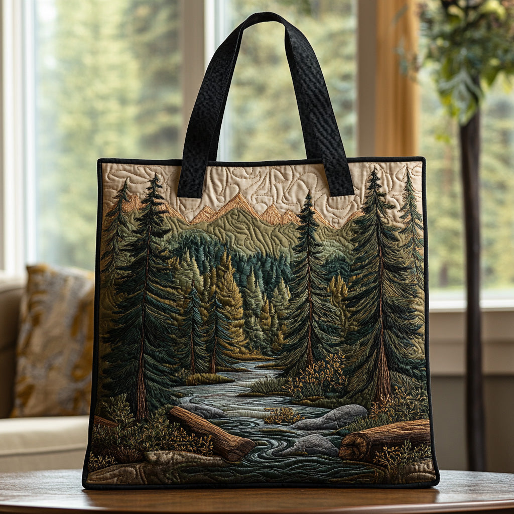 Oak Shadow Quilted Tote Bag Best Tote Bag Best Gifts For Mom