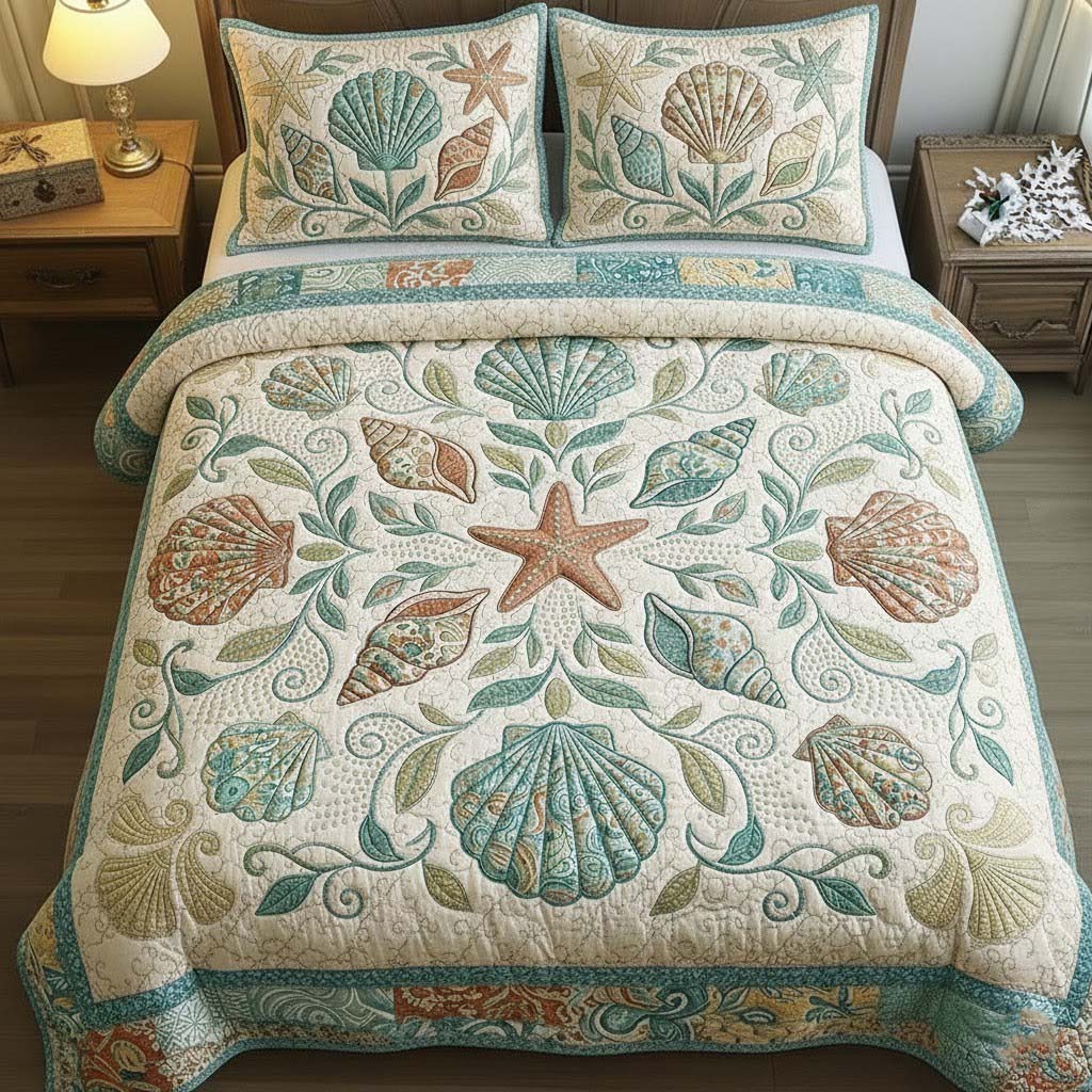 Ocean Breeze Quilted Bedding Set Great Sheet Sets Presents For Beach Lovers