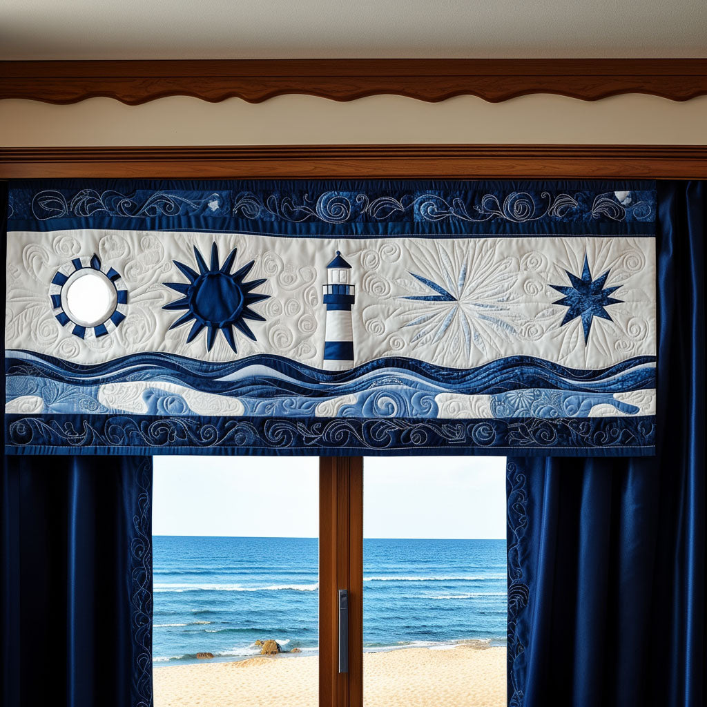 Ocean Guardian Quilted Valance Outdoor Decor Gifts For Sea Turtle Lovers
