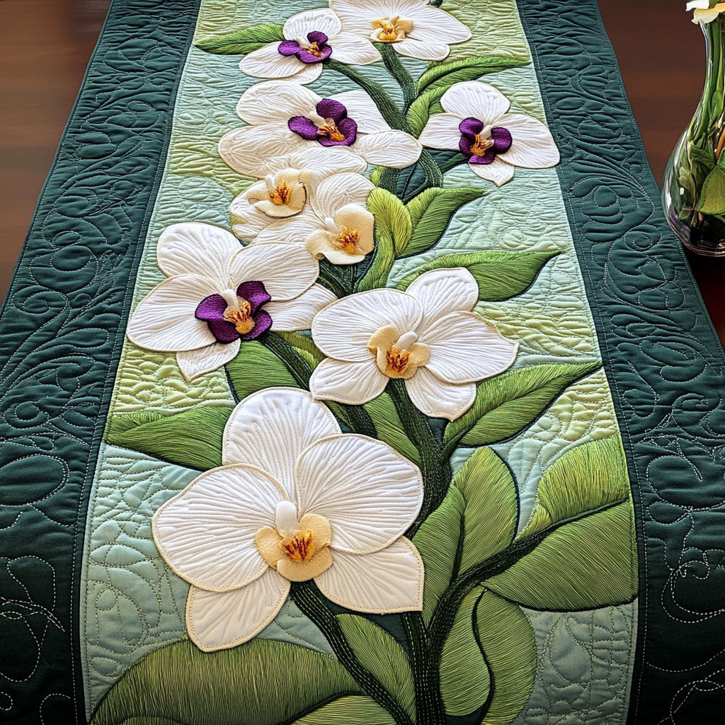 Orchid Bliss Quilted Table Runner Dining Room Table Decor Ideas Gifts For Family