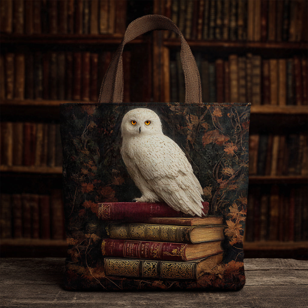 Owl Book Stack Quilted Tote Bag Best Tote Bag Owl Gifts For Women