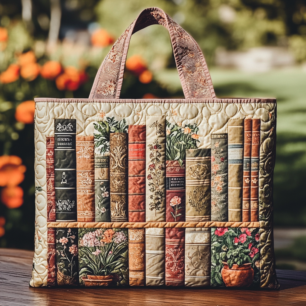 Page Blossom Quilted Tote Bag Handbags Shoulder Bag