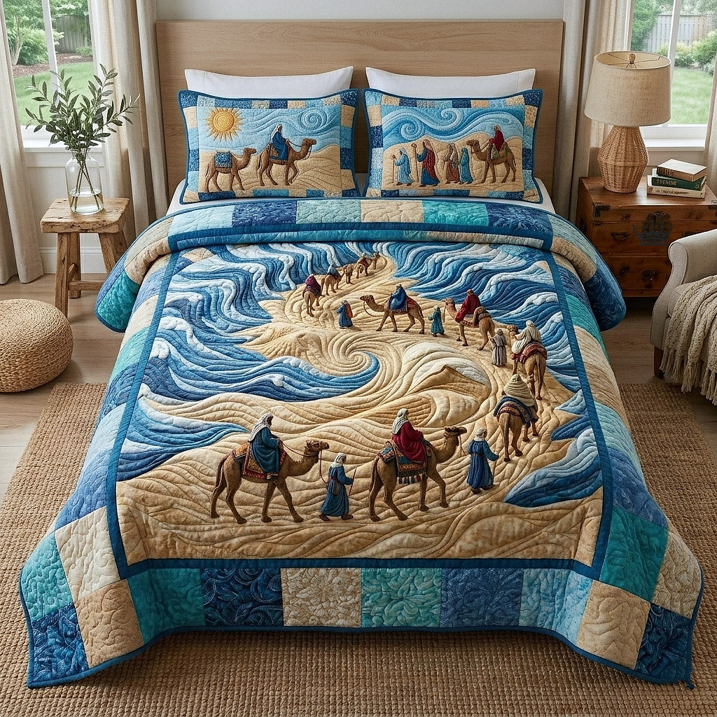 Passover Heritage Quilted Bedding Set Bedspread Quilts Pesach Gift Ideas