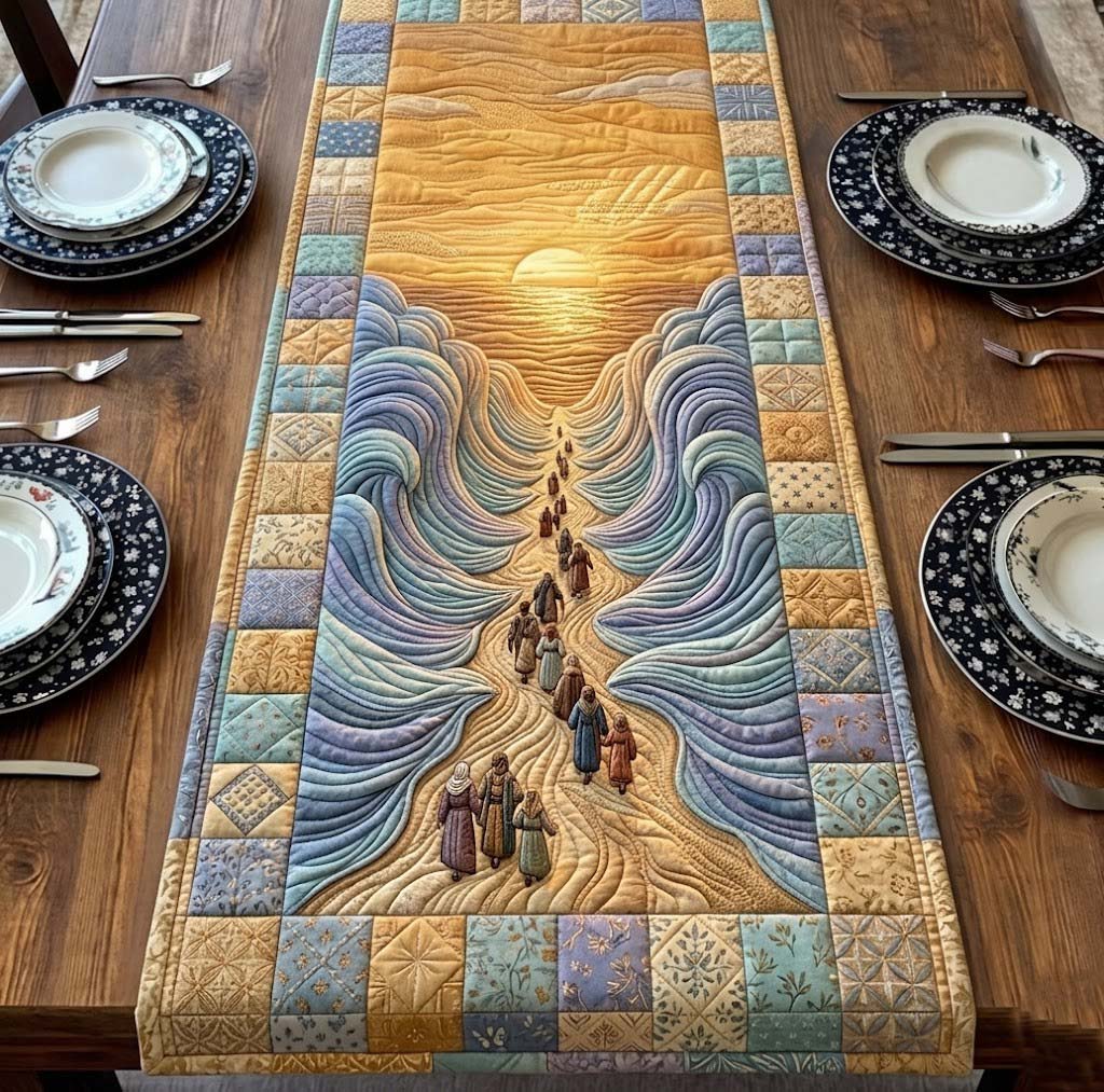 Passover Heritage Quilted Table Runner Christian Home Decor Best Passover Gifts