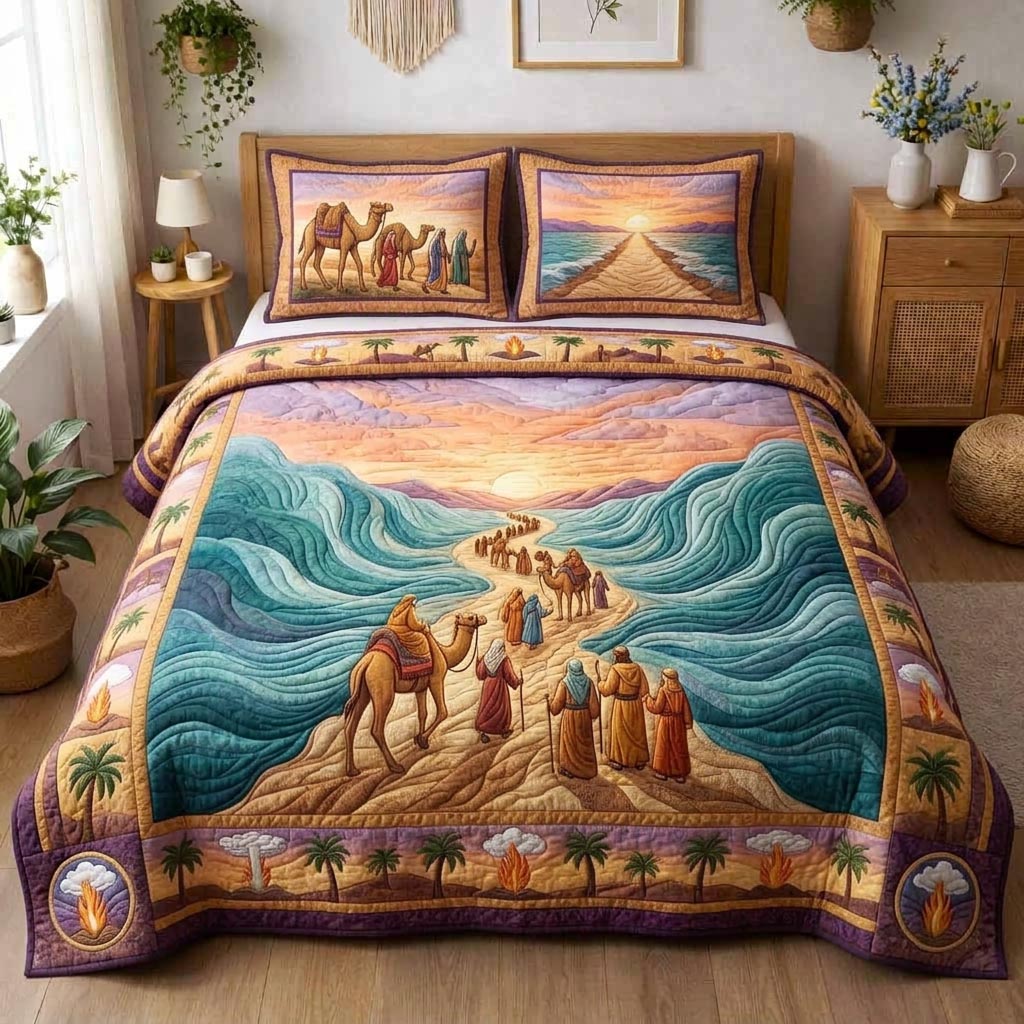 Passover Light Quilted Bedding Set Boho Bedroom Furniture Best Gift For Passover