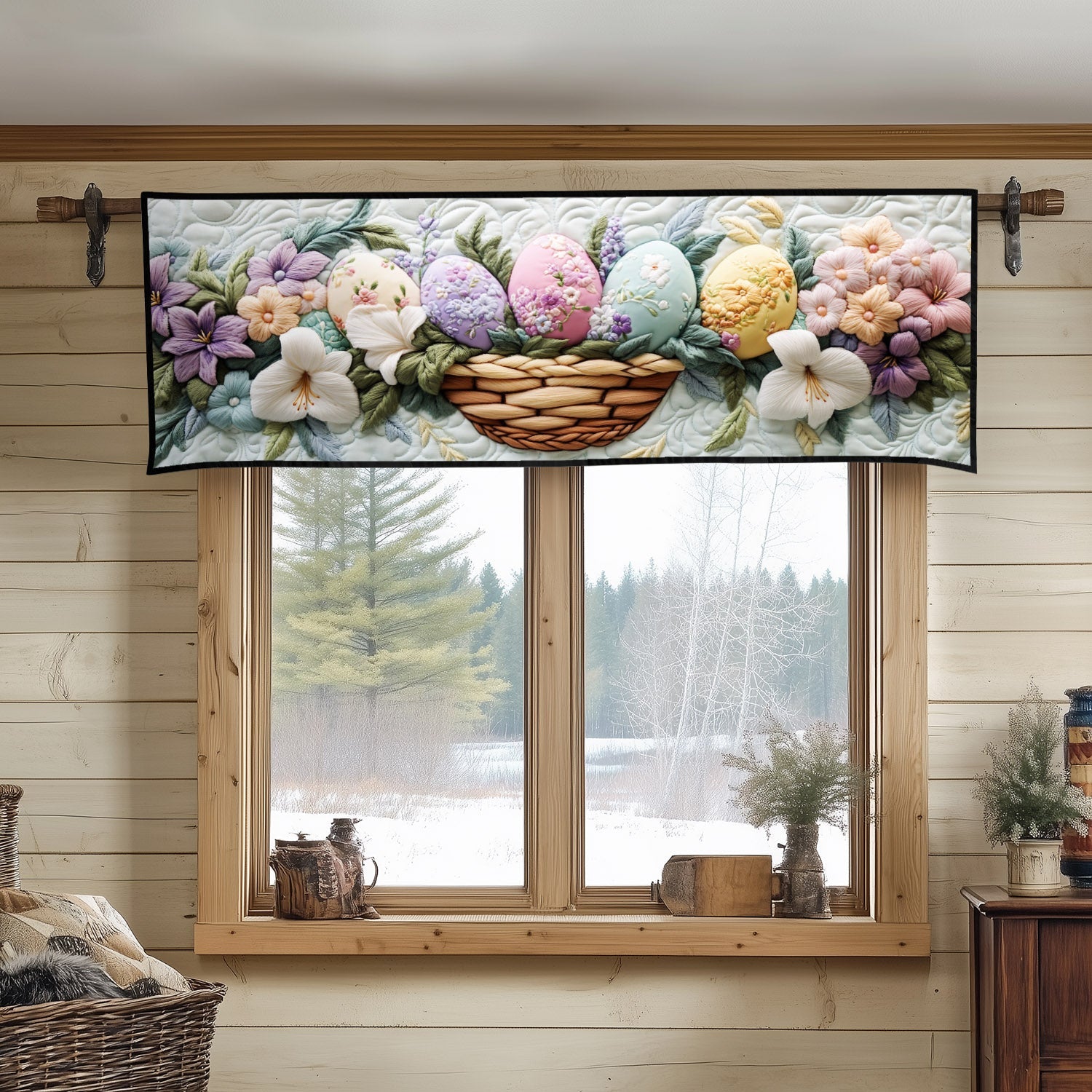 Pastel Meadow Quilted Valance Dining Table Accessories Unique Easter Gifts