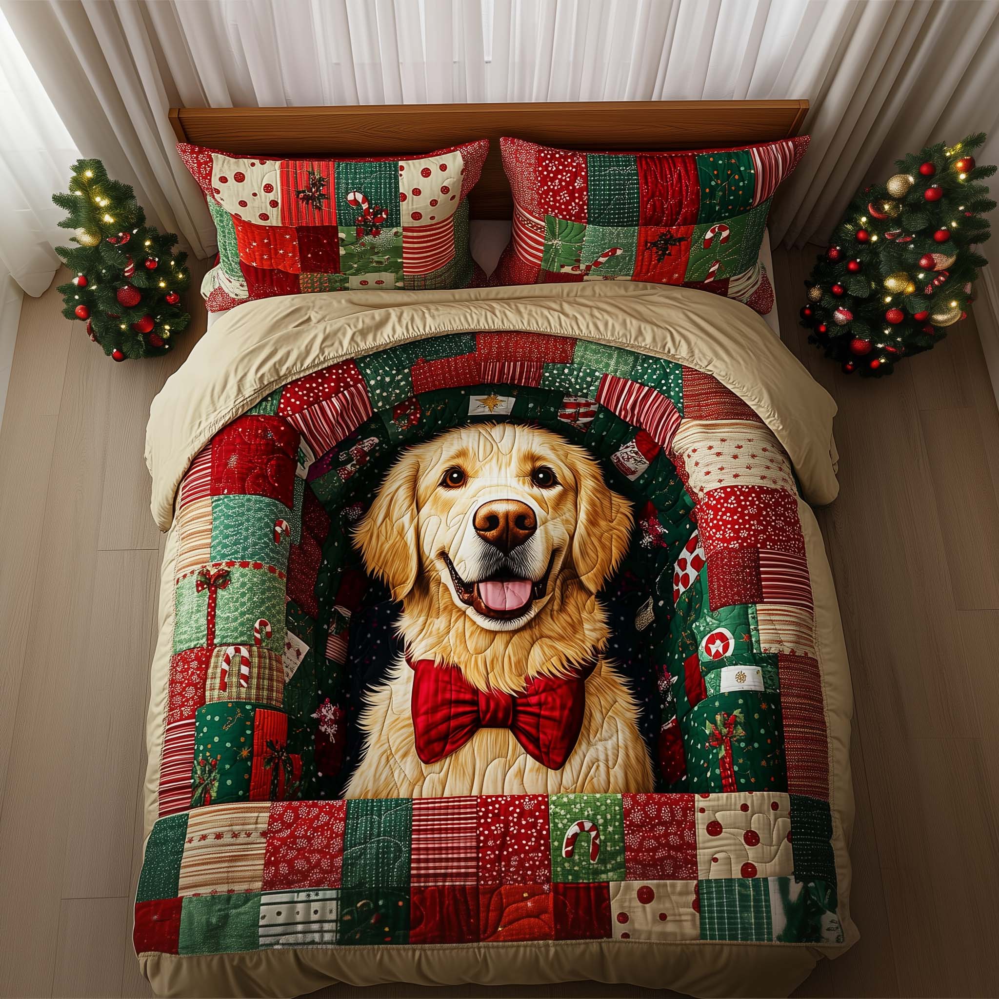 Patch Pup Quilted Bedding Set Christmas Bedroom Ideas Grandparent Christmas Presents