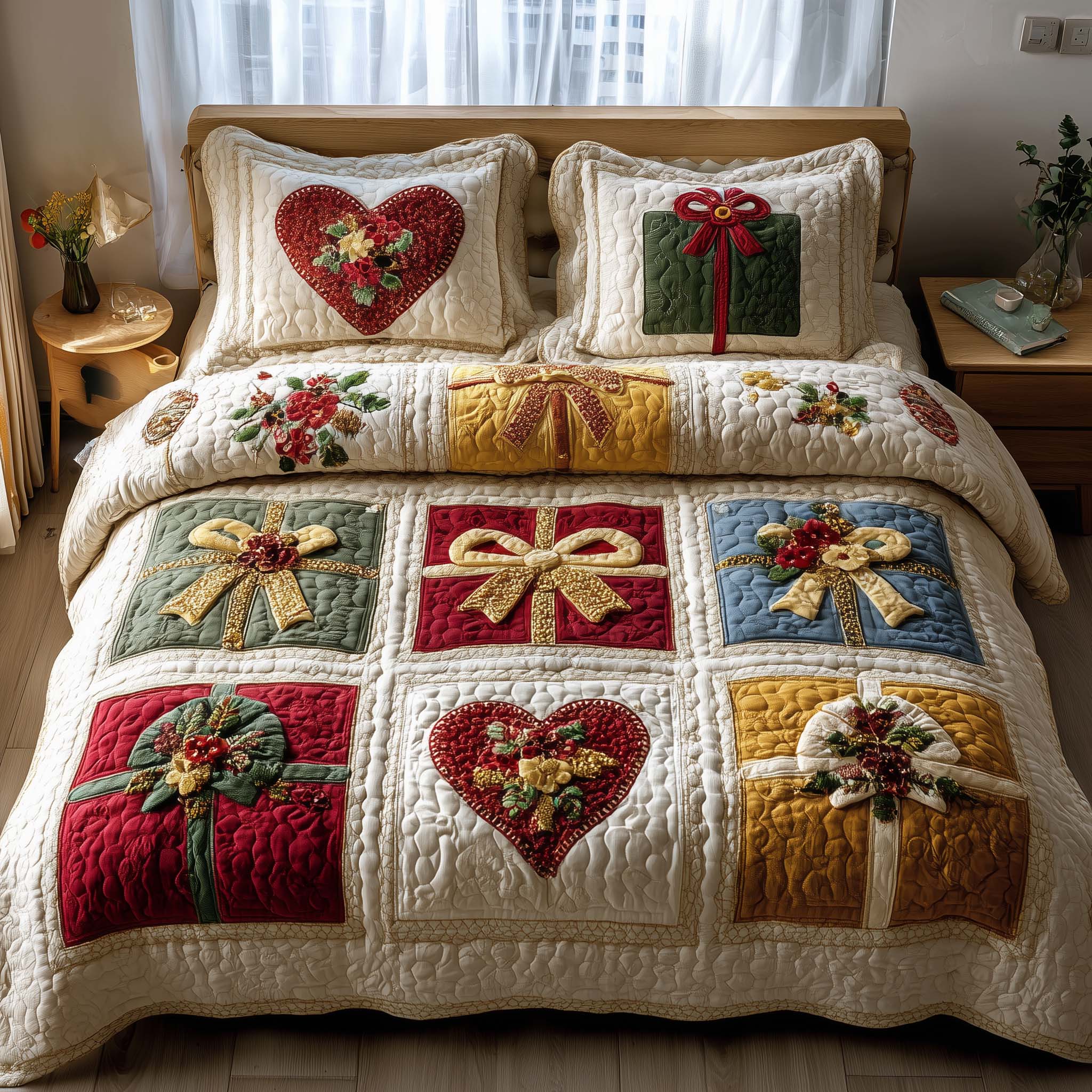 Patchwork Gifts Quilted Bedding Set Best Bedsheets Moms Day Gift