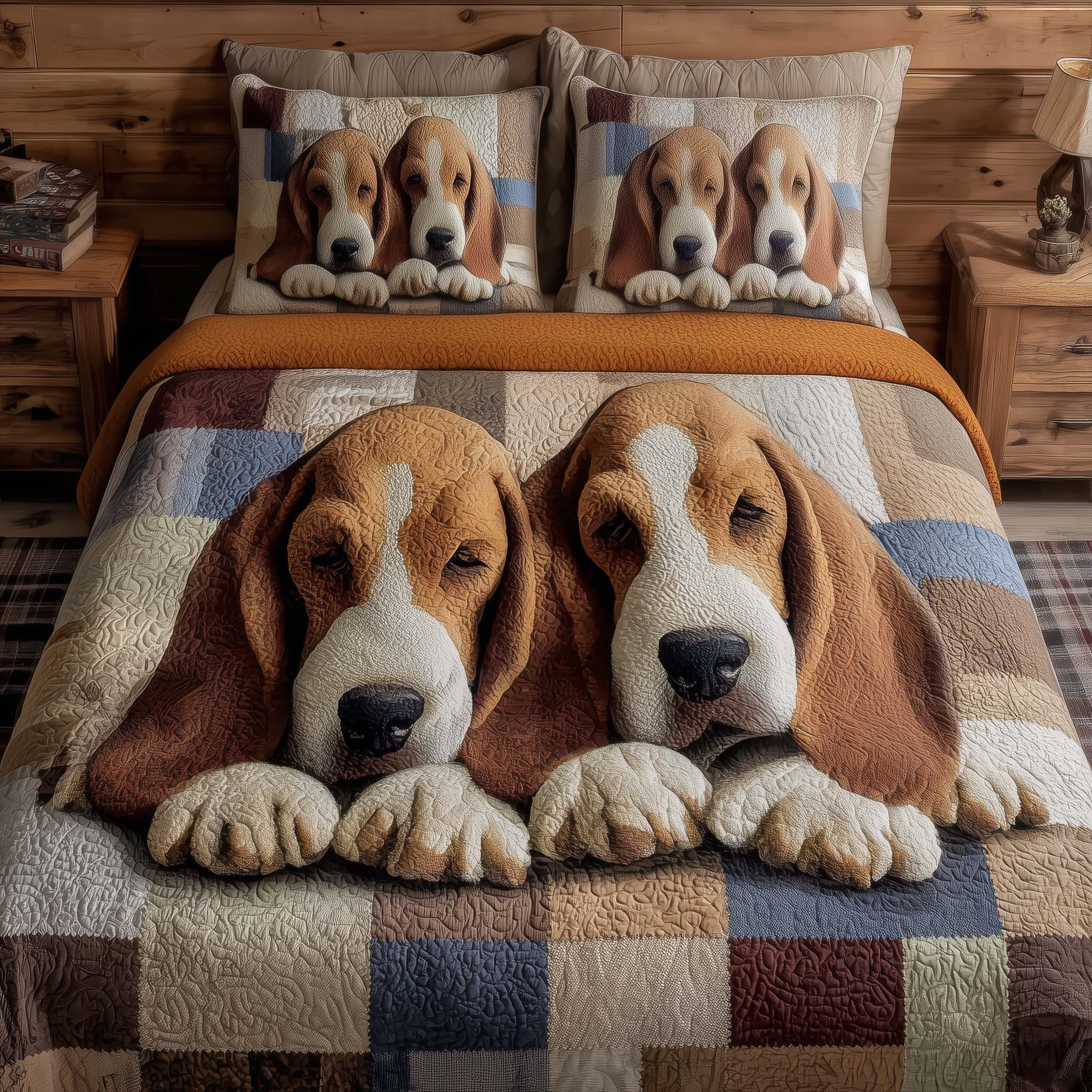 Paw Love Quilted Bedding Set Best Fitted Sheets Christmas Gift Ideas For Dog Owners