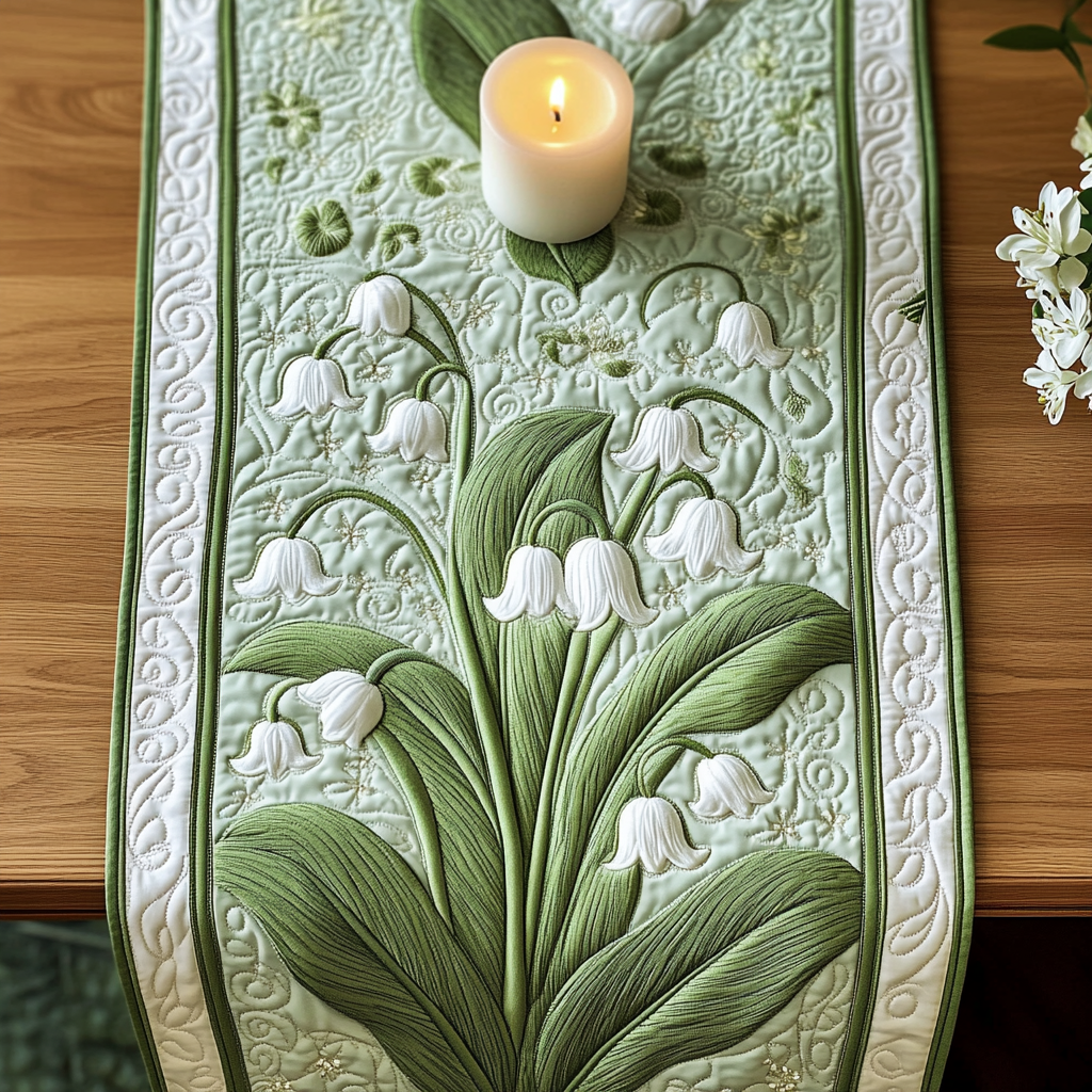 Petal Path Quilted Table Runner Dining Decor Lily Related Gifts