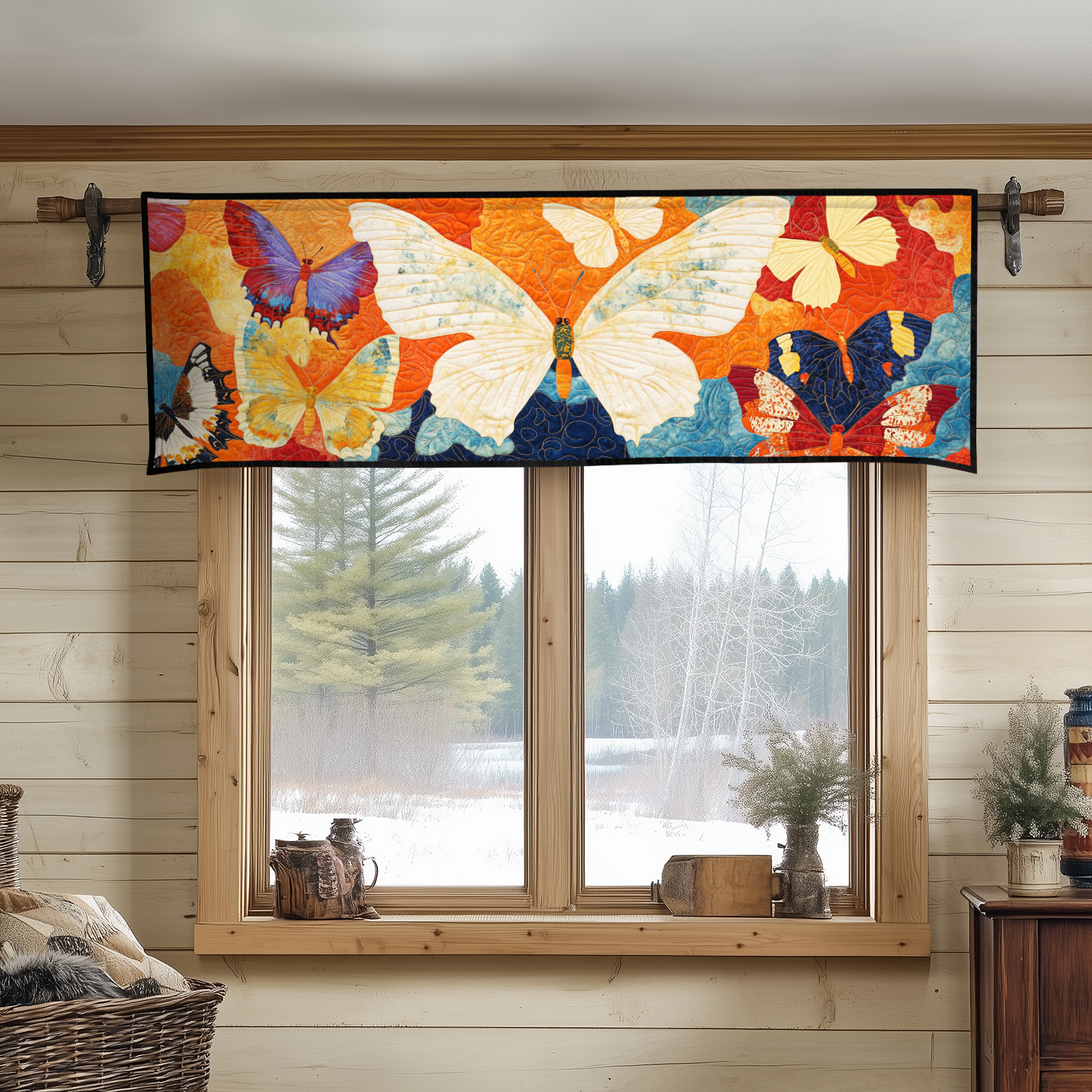 Petal Wings Quilted Valance Christmas Kitchen Decor Butterfly Gift Ideas For Lovers