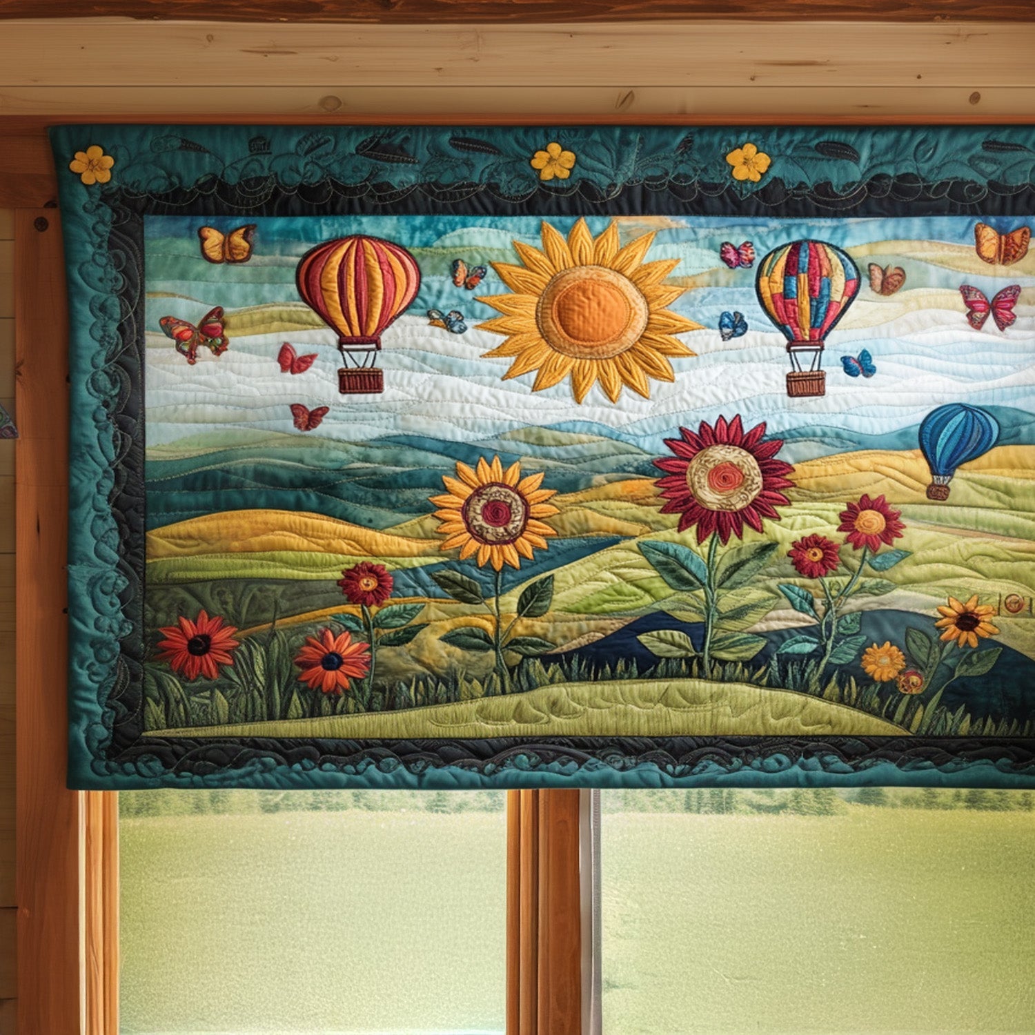 Petalscape Quilted Valance Dining Table Decor Sunflower Items For Gifts
