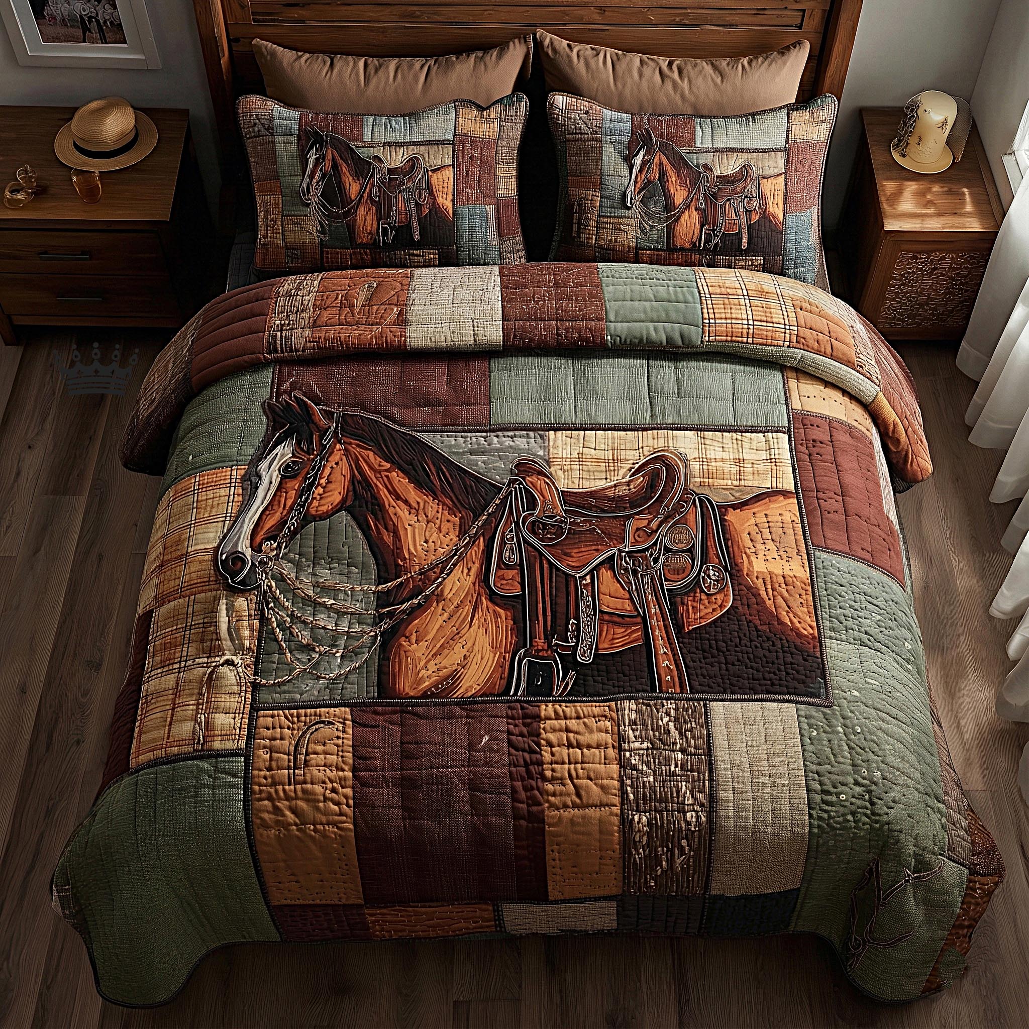 Prairie Horse Quilted Bedding Set Best Sheets Ever Best Gifts For Horse Lovers