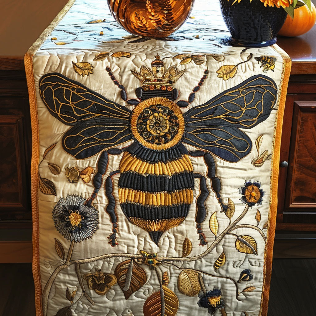 Queen Bee Quilted Table Runner Kitchen Table Decor Ideas Bee Related Gifts