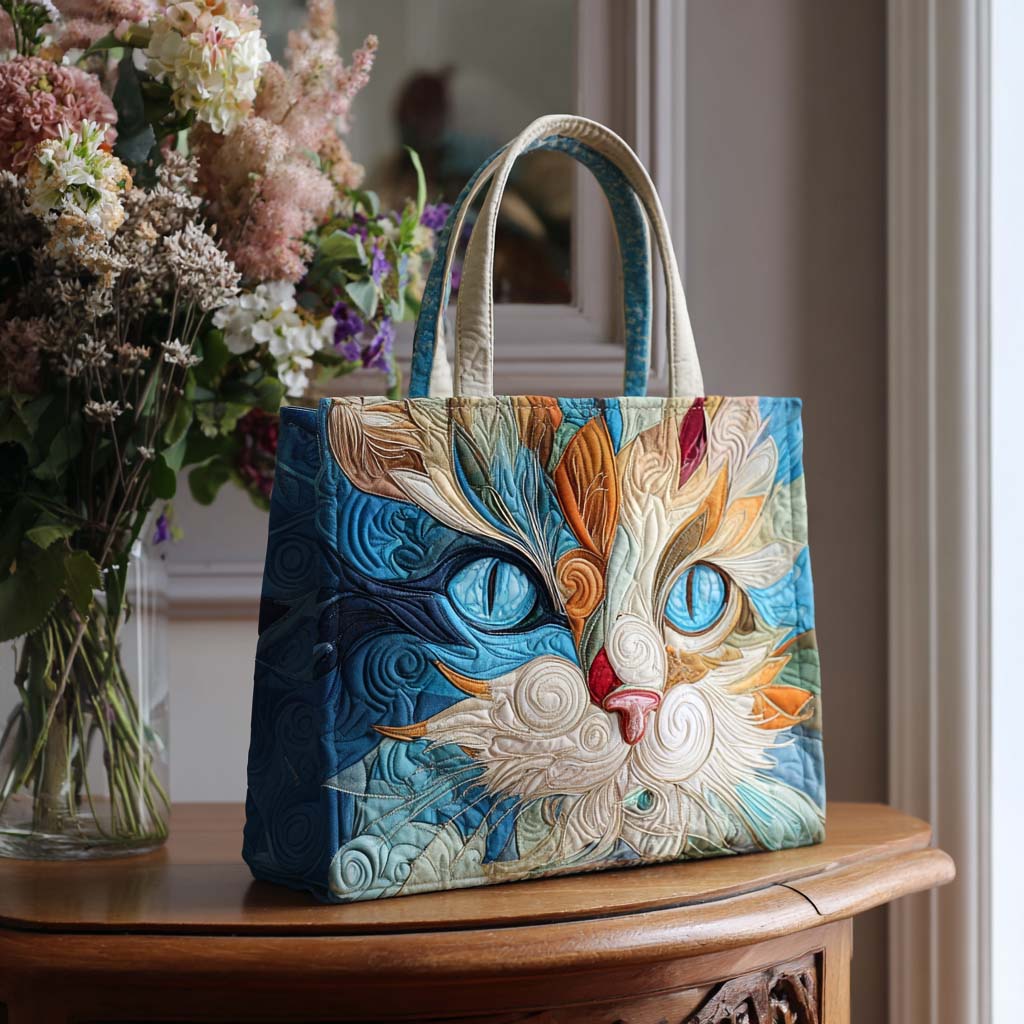 Quiet Purr Quilted Tote Bag Womens Shoulder Bags Fall Gift Items